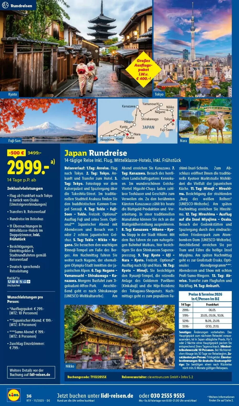 Lidl Reisen Prospekt (ab 12.11.2025) zum Blättern - Seite 36
