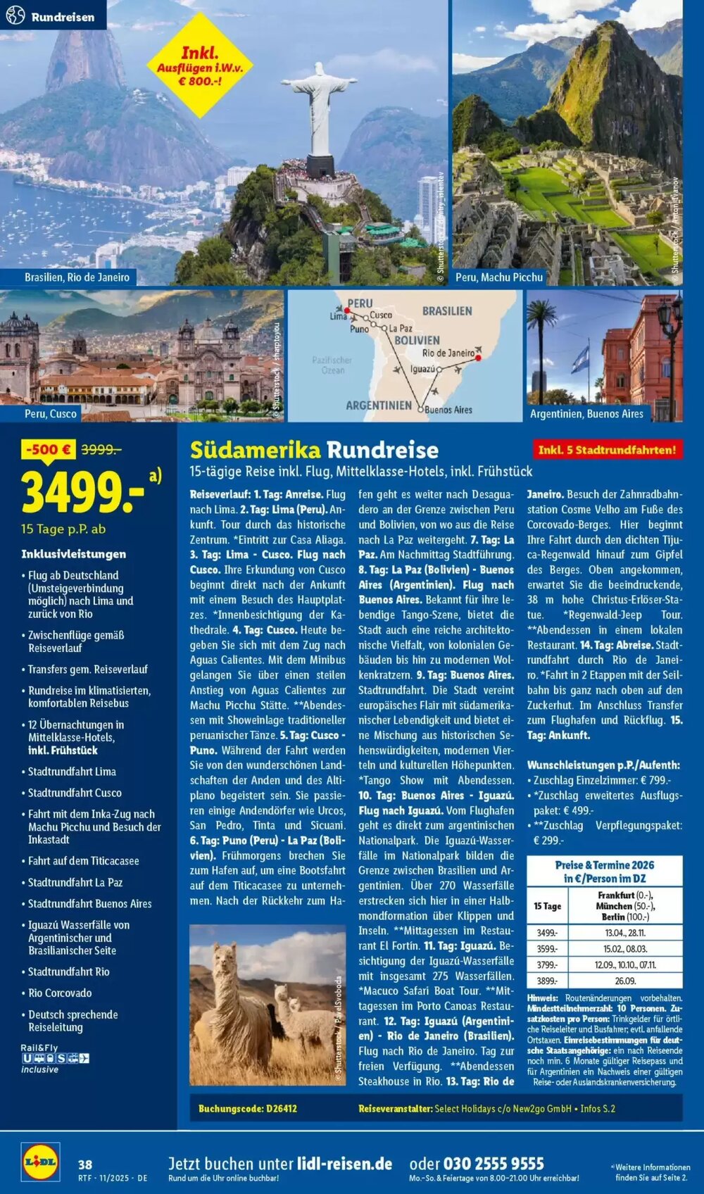 Lidl Reisen Prospekt (ab 12.11.2025) zum Blättern - Seite 38