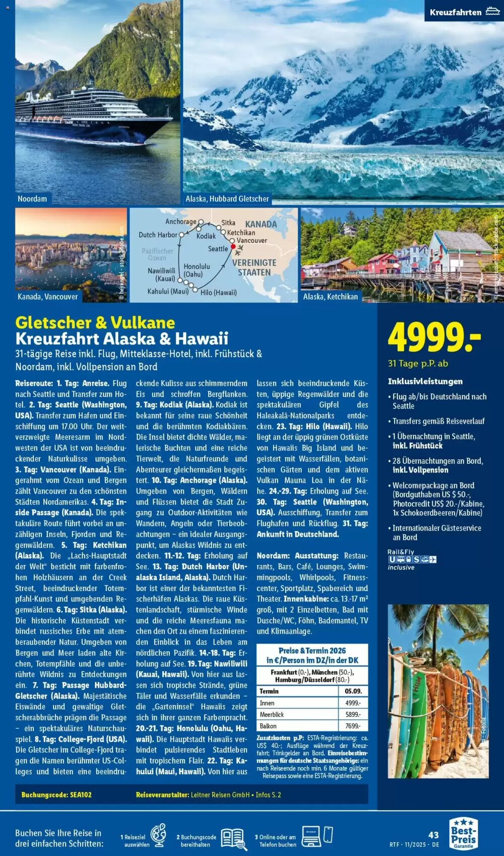 Lidl Reisen Prospekt (ab 12.11.2025) zum Blättern - Seite 43