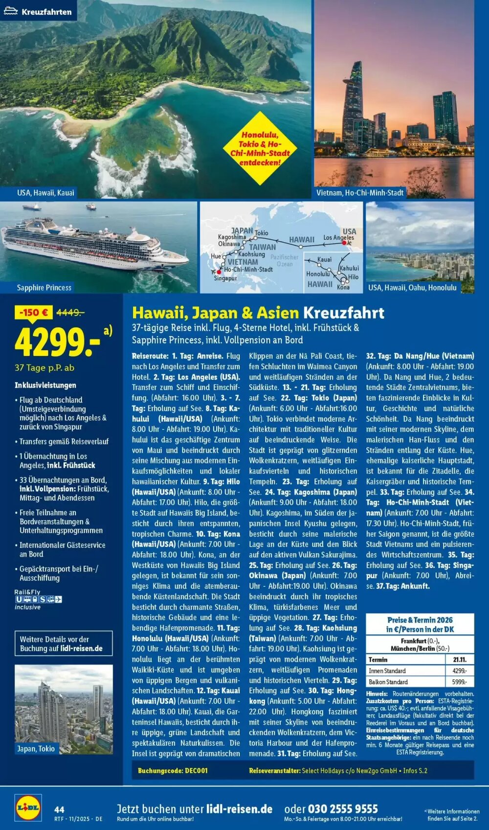 Lidl Reisen Prospekt (ab 12.11.2025) zum Blättern - Seite 44