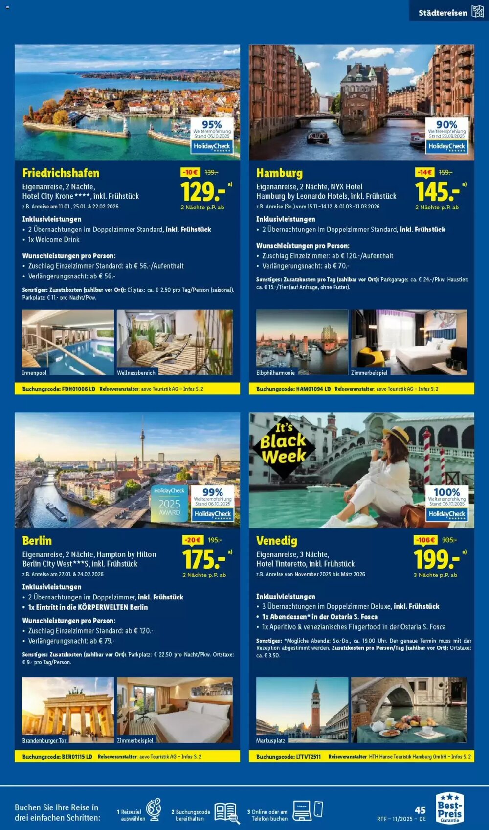 Lidl Reisen Prospekt (ab 12.11.2025) zum Blättern - Seite 45