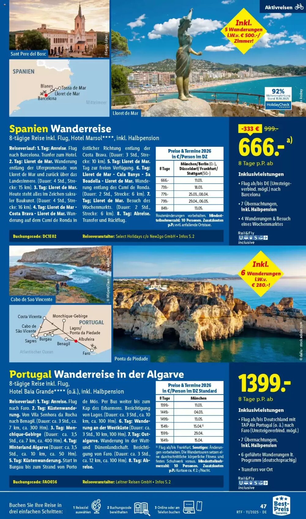 Lidl Reisen Prospekt (ab 12.11.2025) zum Blättern - Seite 47