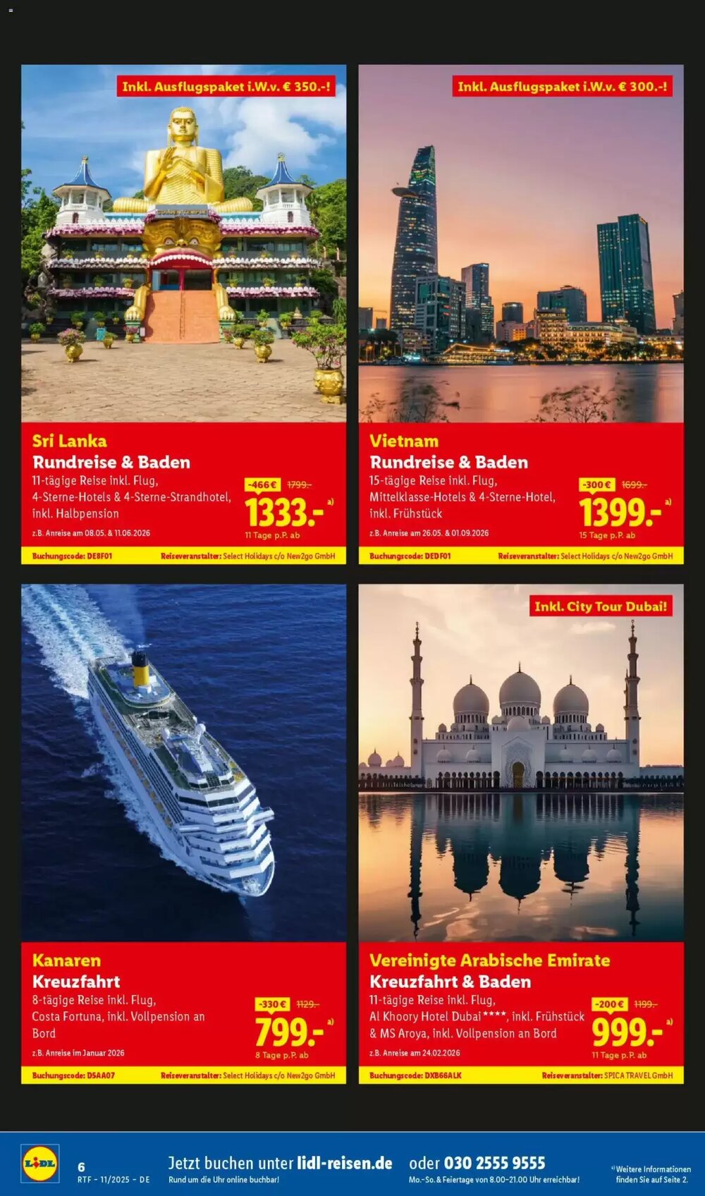 Lidl Reisen Prospekt (ab 12.11.2025) zum Blättern - Seite 6