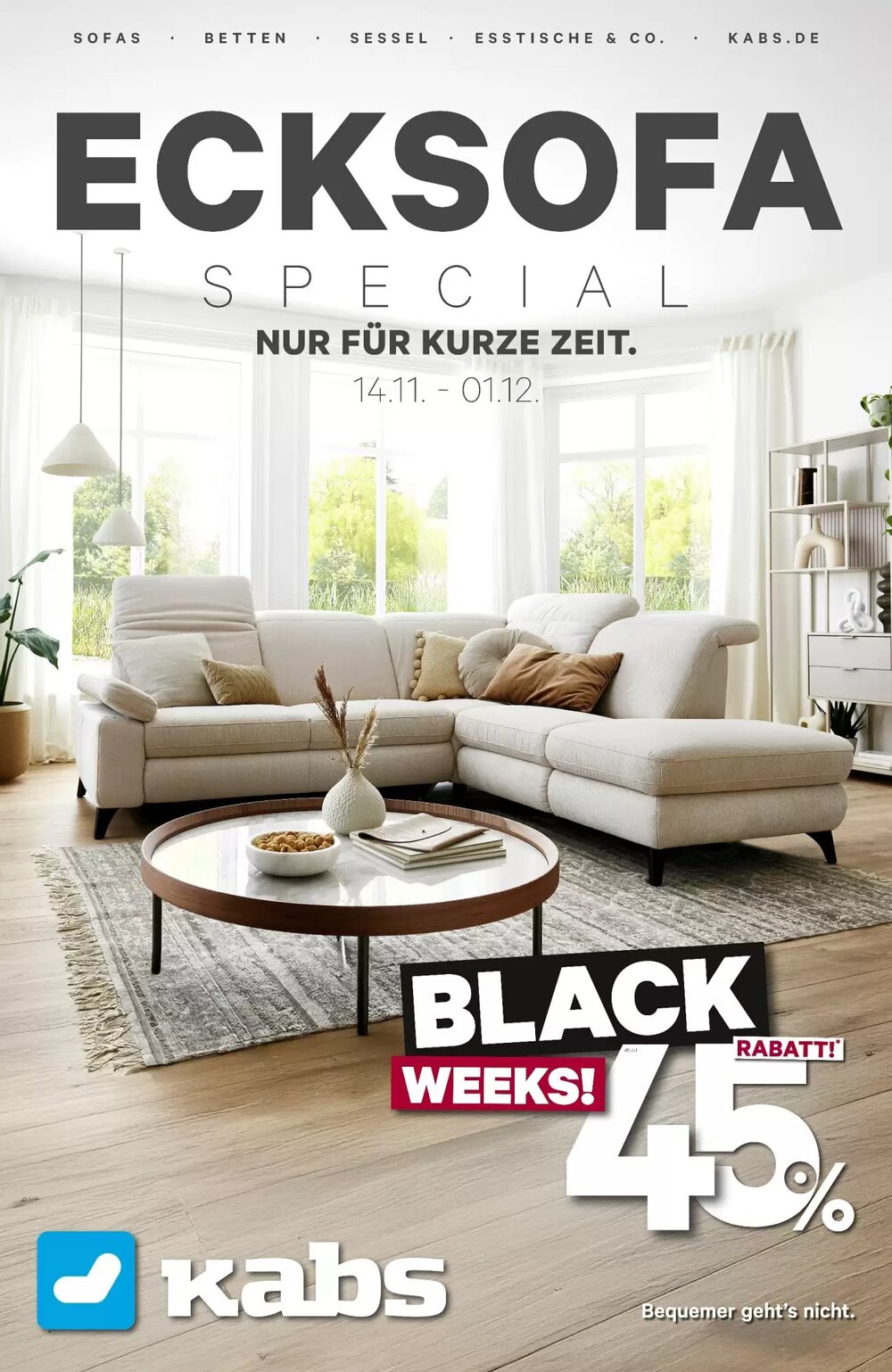 Kabs Polsterwelt Prospekt (ab 14.11.2025) zum Blättern - Seite 1