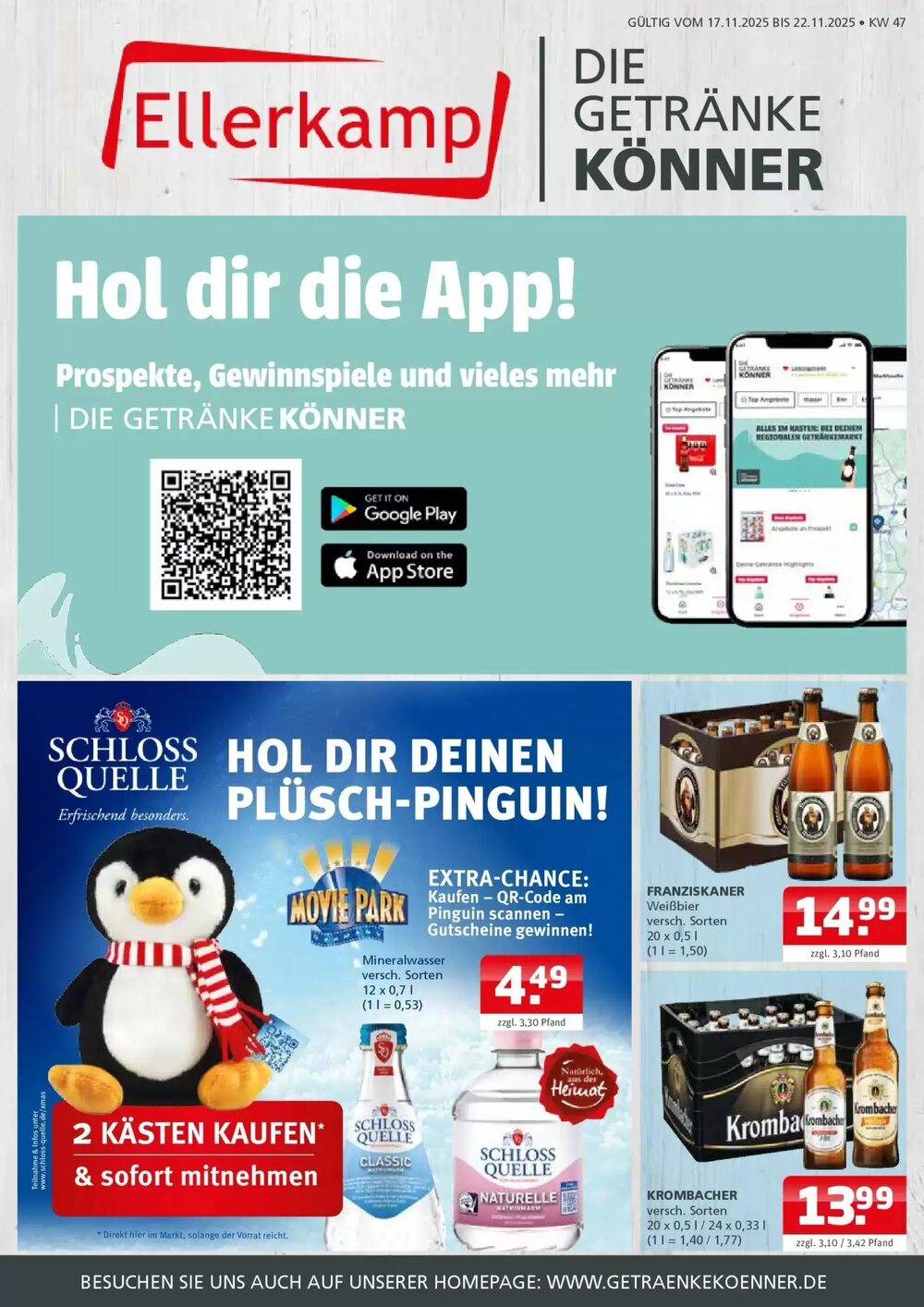 Ellerkamp Getränke Prospekt (ab 16.11.2025) zum Blättern - Seite 1