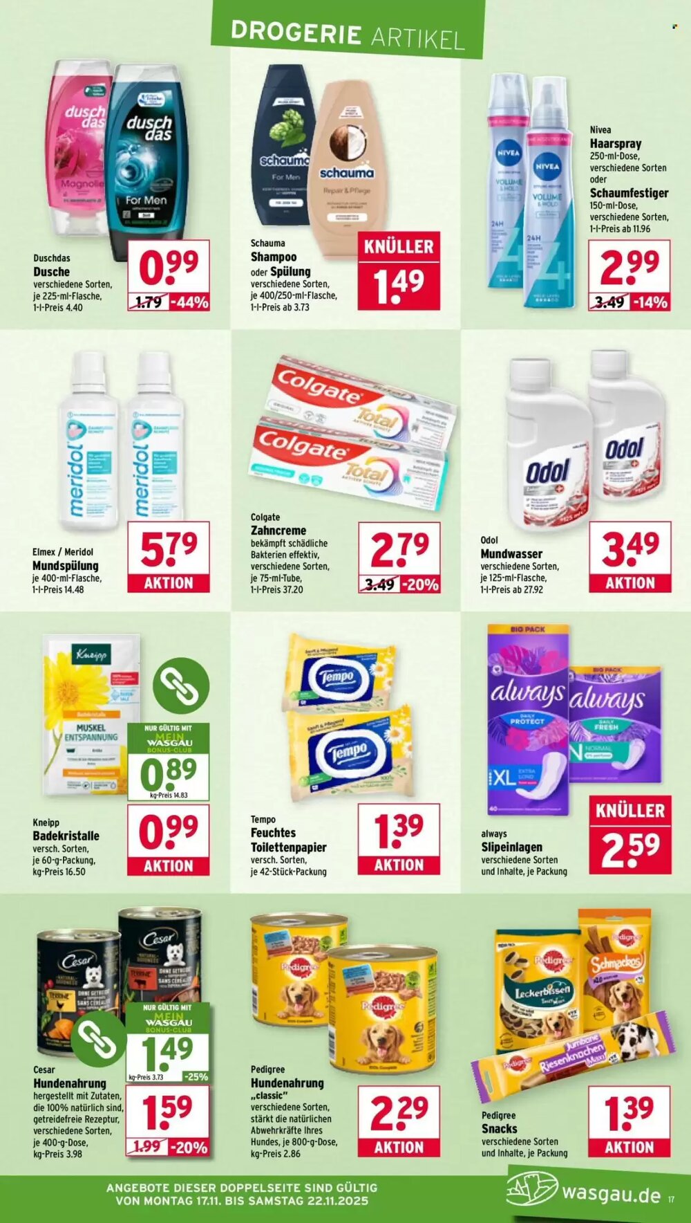 Wasgau Prospekt (ab 17.11.2025) zum Blättern - Seite 17