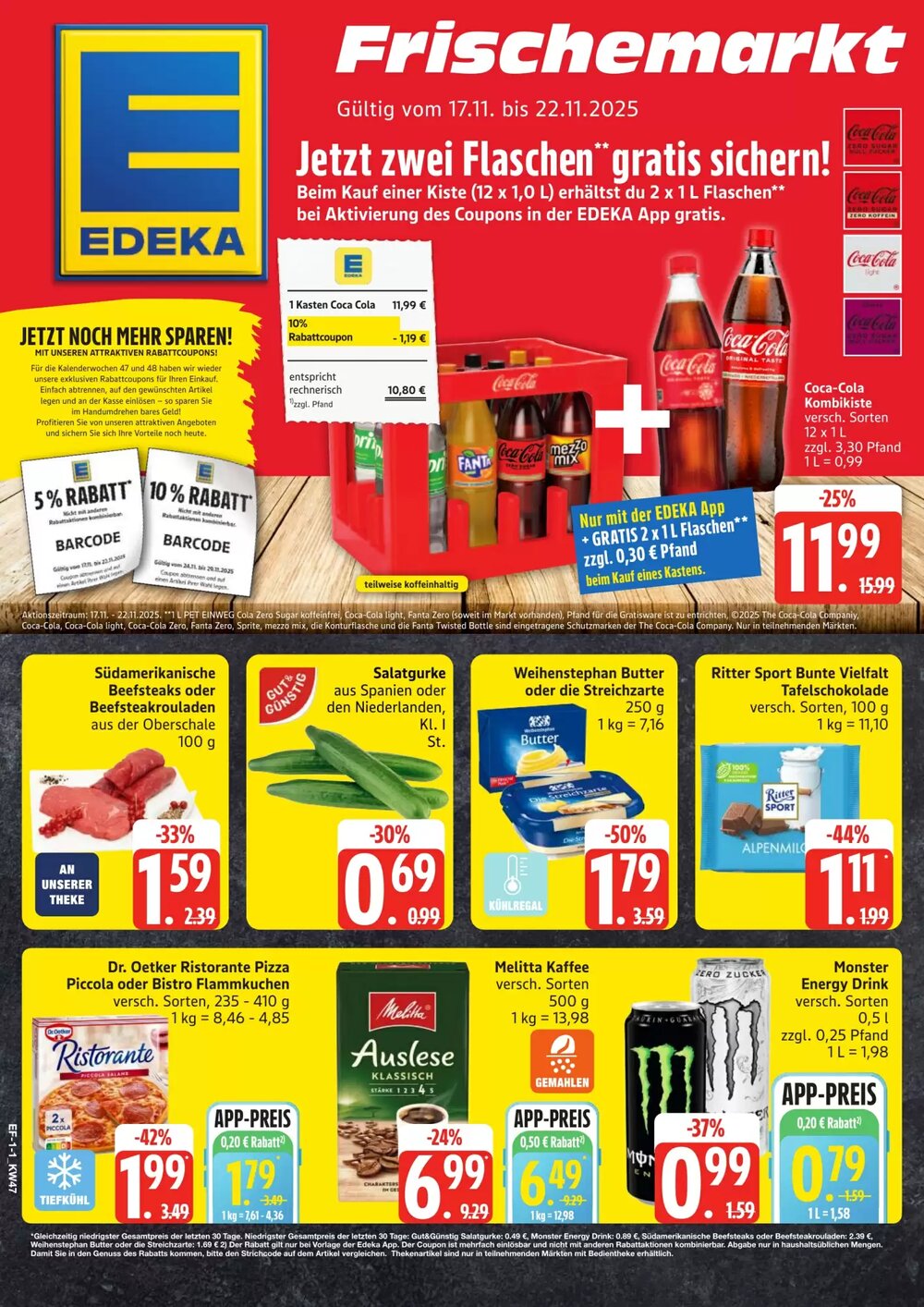 Edeka Frischemarkt Prospekt (ab 17.11.2025) zum Blättern - Seite 1