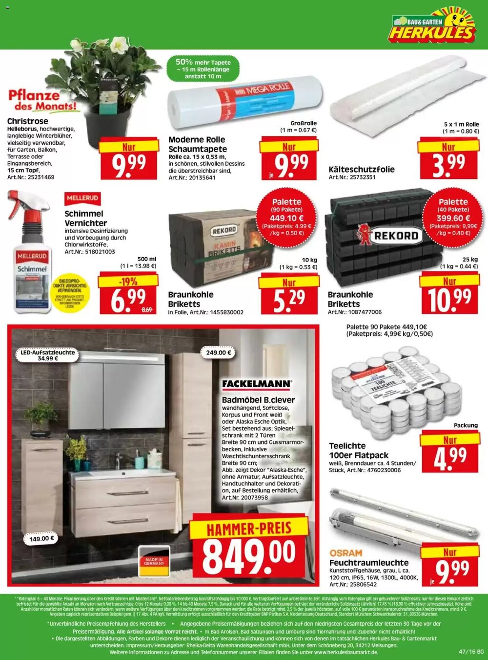 Herkules Baumarkt Prospekt (ab 17.11.2025) zum Blättern - Seite 16