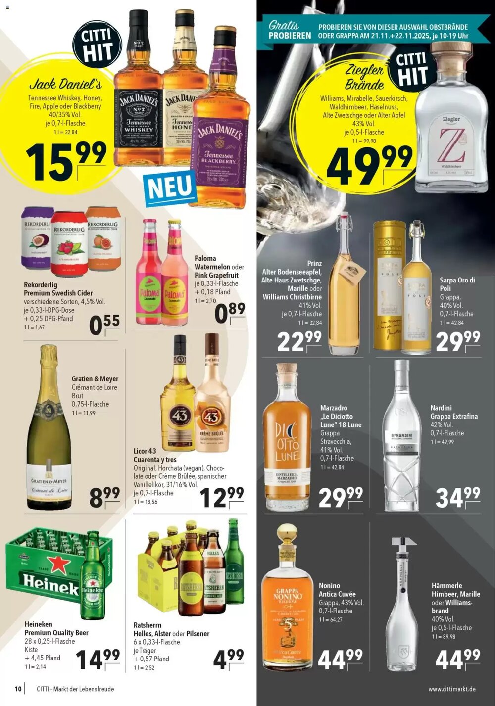 CITTI Markt Prospekt (ab 19.11.2025) zum Blättern - Seite 10