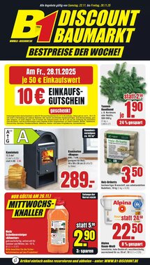 B1 Discount Baumarkt Prospekt (ab 22.11.2025) zum Blättern