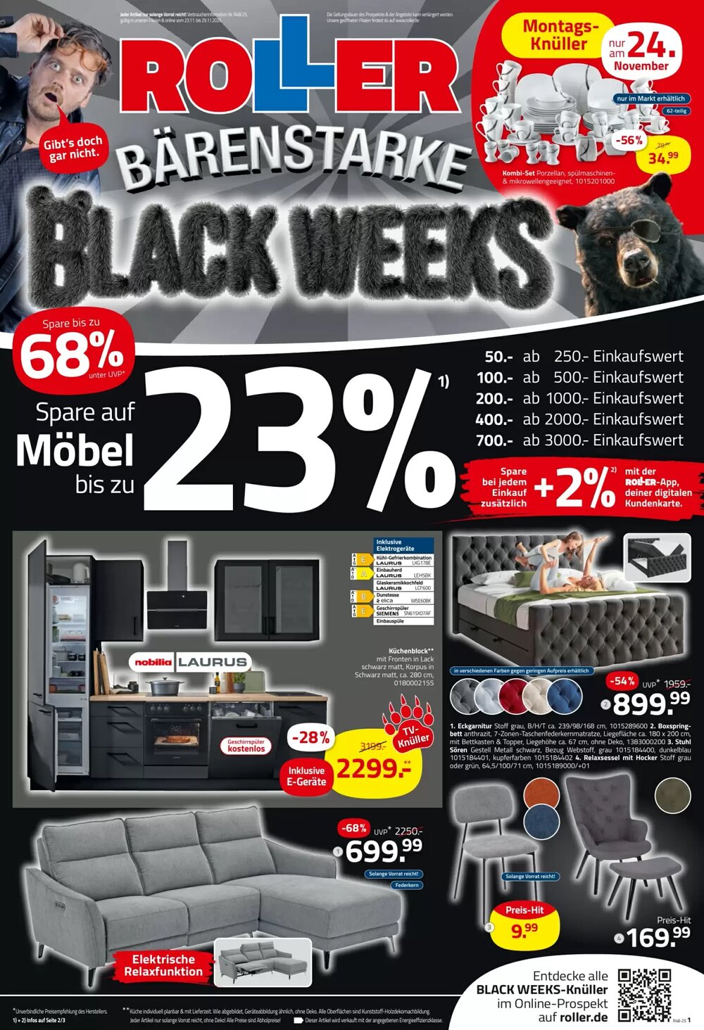 ROLLER Prospekt (ab 23.11.2025) zum Blättern - Seite 1