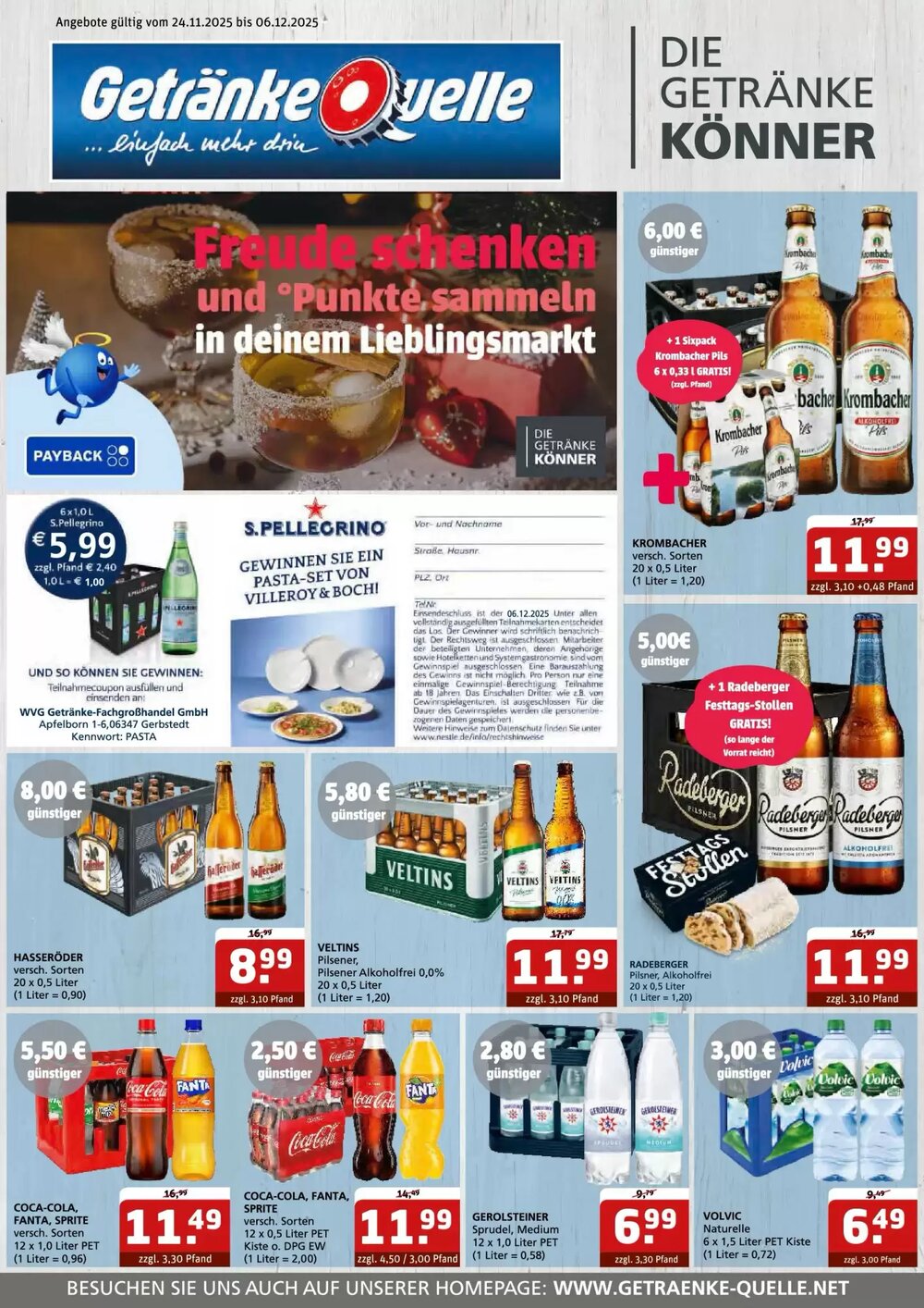 Getränke Quelle Prospekt (ab 23.11.2025) zum Blättern - Seite 1