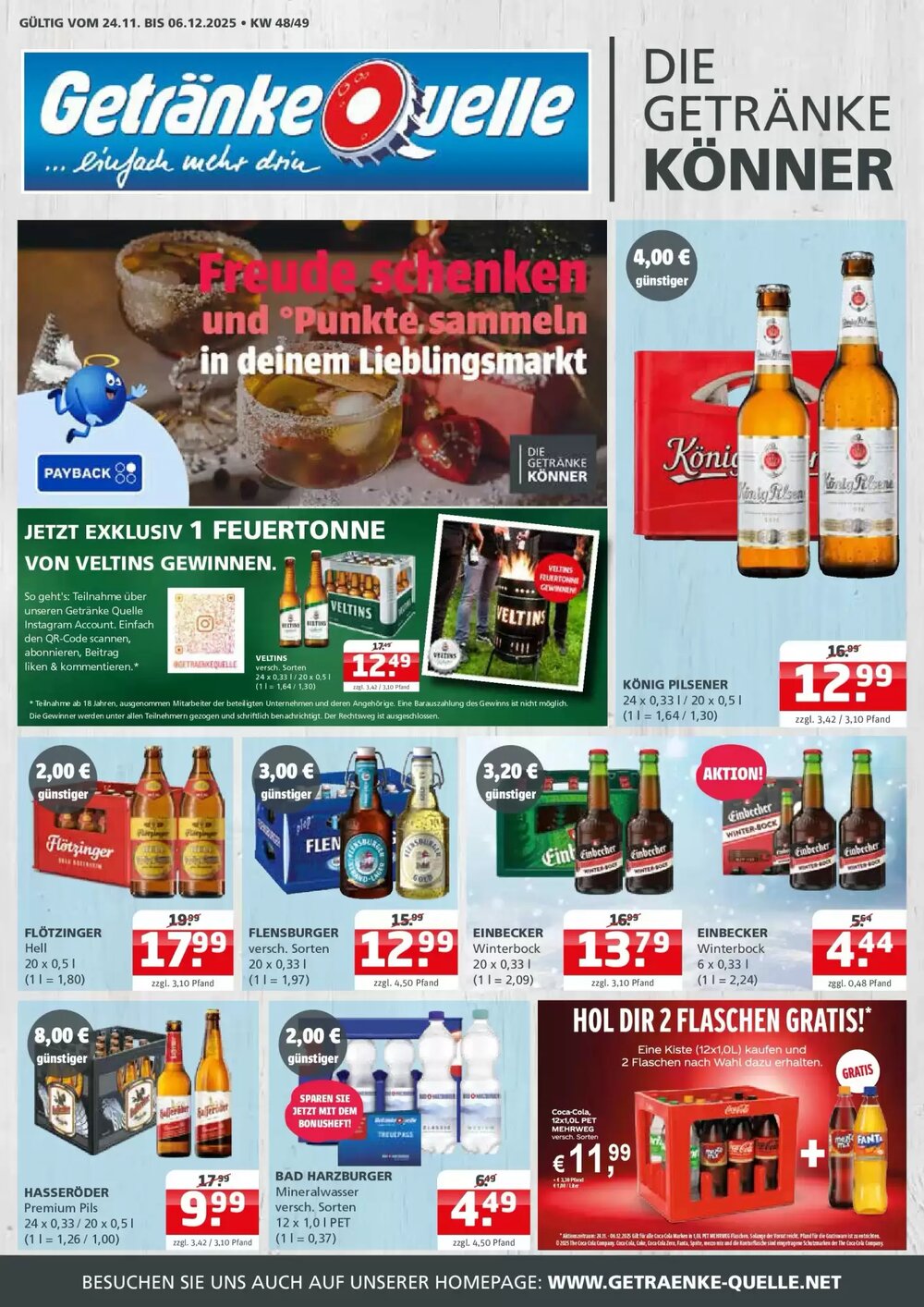 Getränke Quelle Prospekt (ab 23.11.2025) zum Blättern - Seite 1