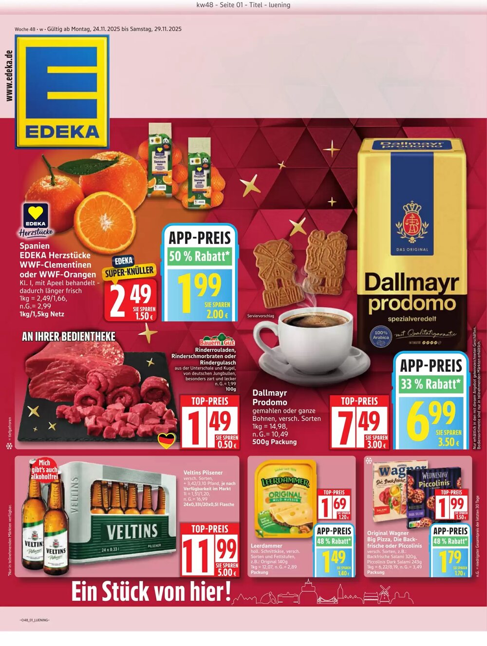 Edeka Prospekt (ab 24.11.2025) zum Blättern - Seite 1