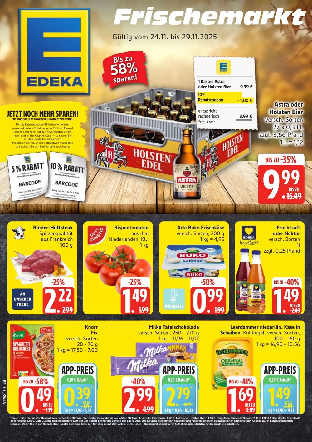 Edeka Frischemarkt Prospekt (ab 24.11.2025) zum Blättern - Seite 1