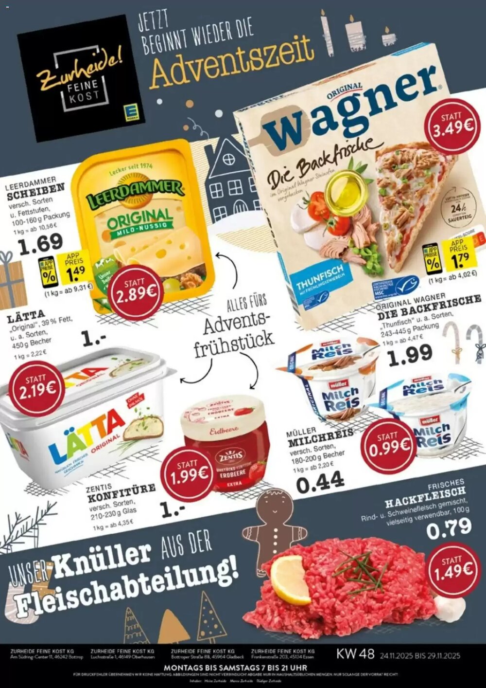 Edeka Zurheide Prospekt (ab 24.11.2025) zum Blättern - Seite 1