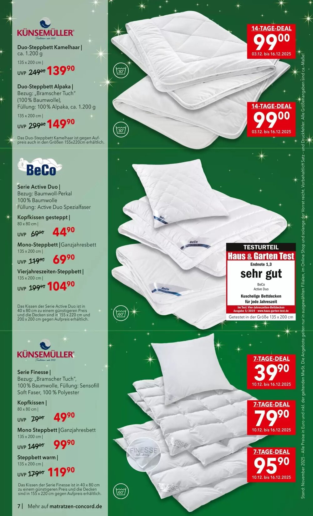 Matratzen Concord Prospekt (ab 26.11.2025) zum Blättern - Seite 7