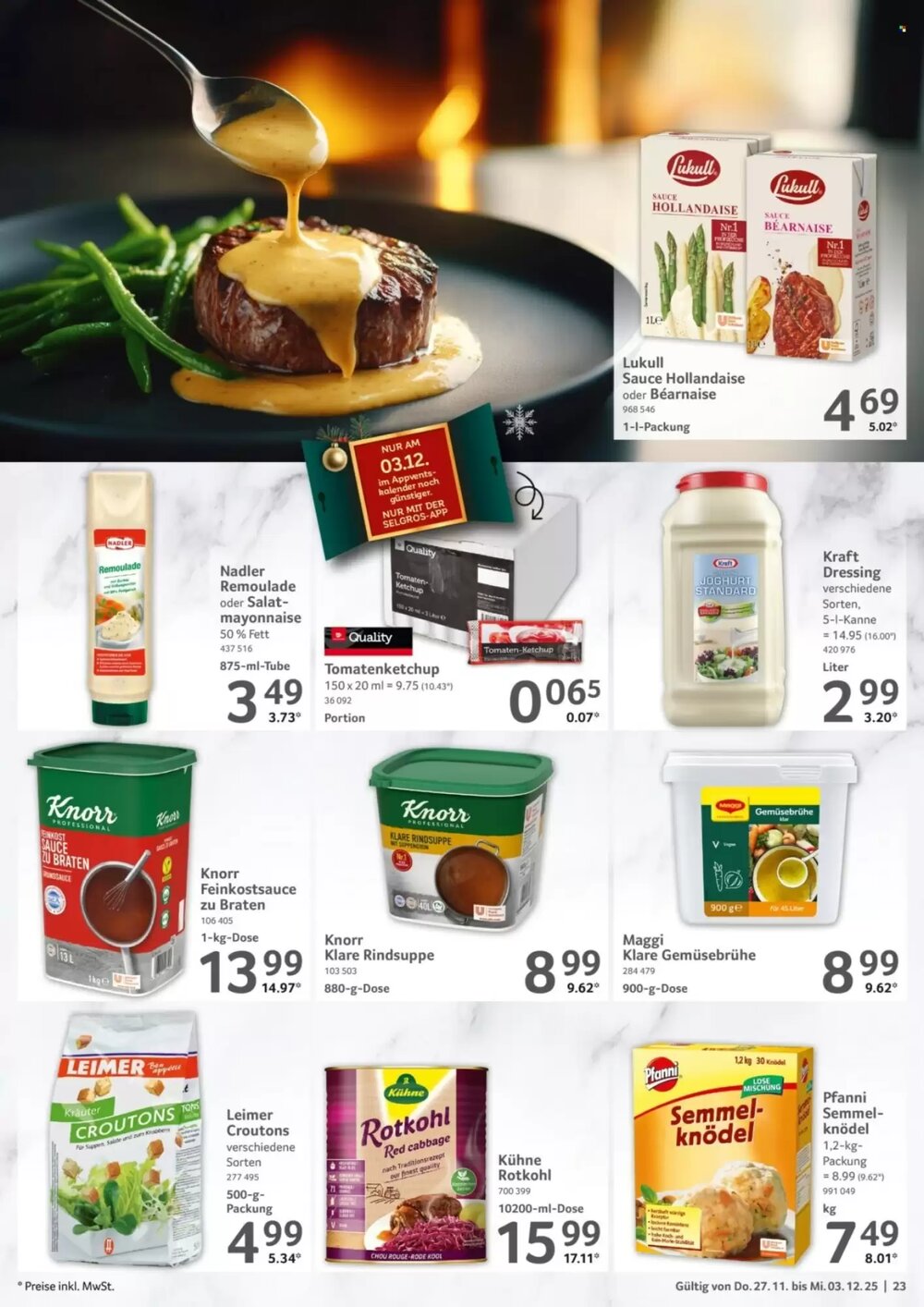 Selgros Prospekt (ab 27.11.2025) zum Blättern - Seite 23