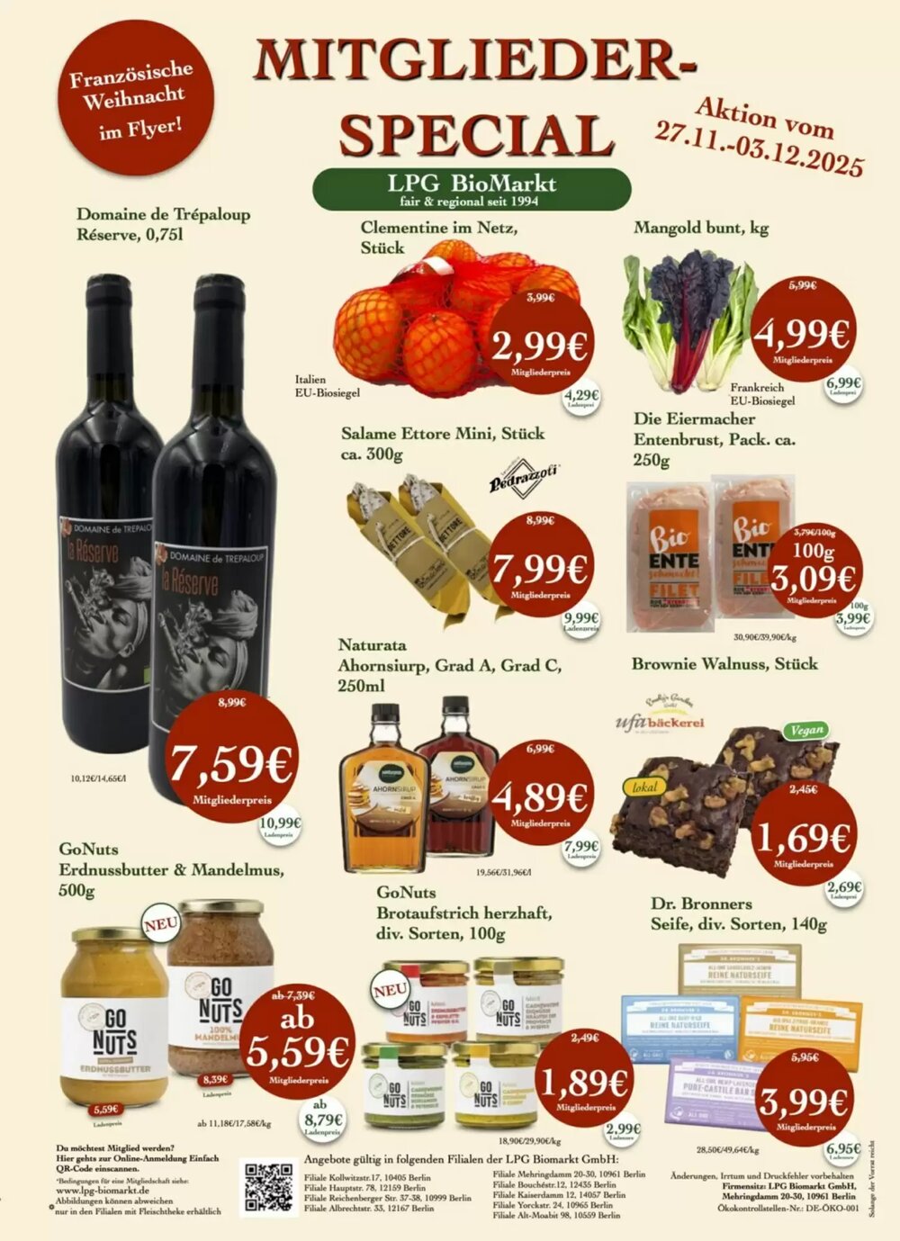 LPG Biomarkt Prospekt (ab 27.11.2025) zum Blättern - Seite 1