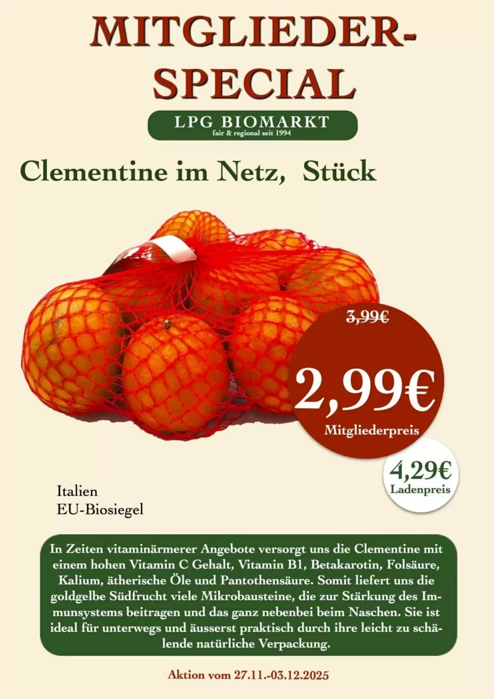 LPG Biomarkt Prospekt (ab 27.11.2025) zum Blättern - Seite 6