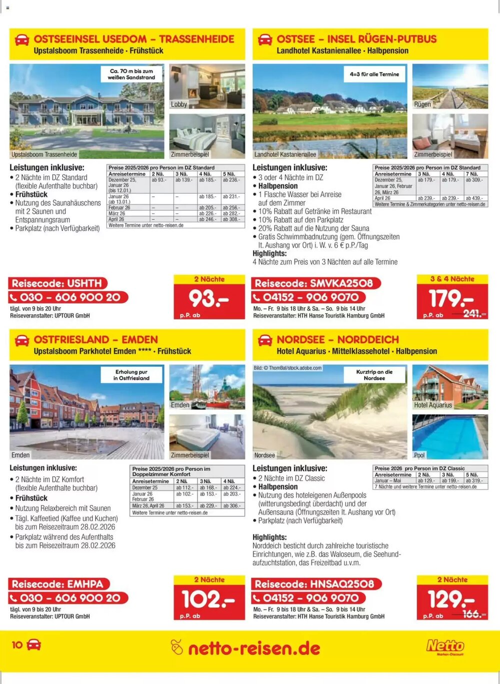 Netto Reisen Prospekt (ab 27.11.2025) zum Blättern - Seite 10