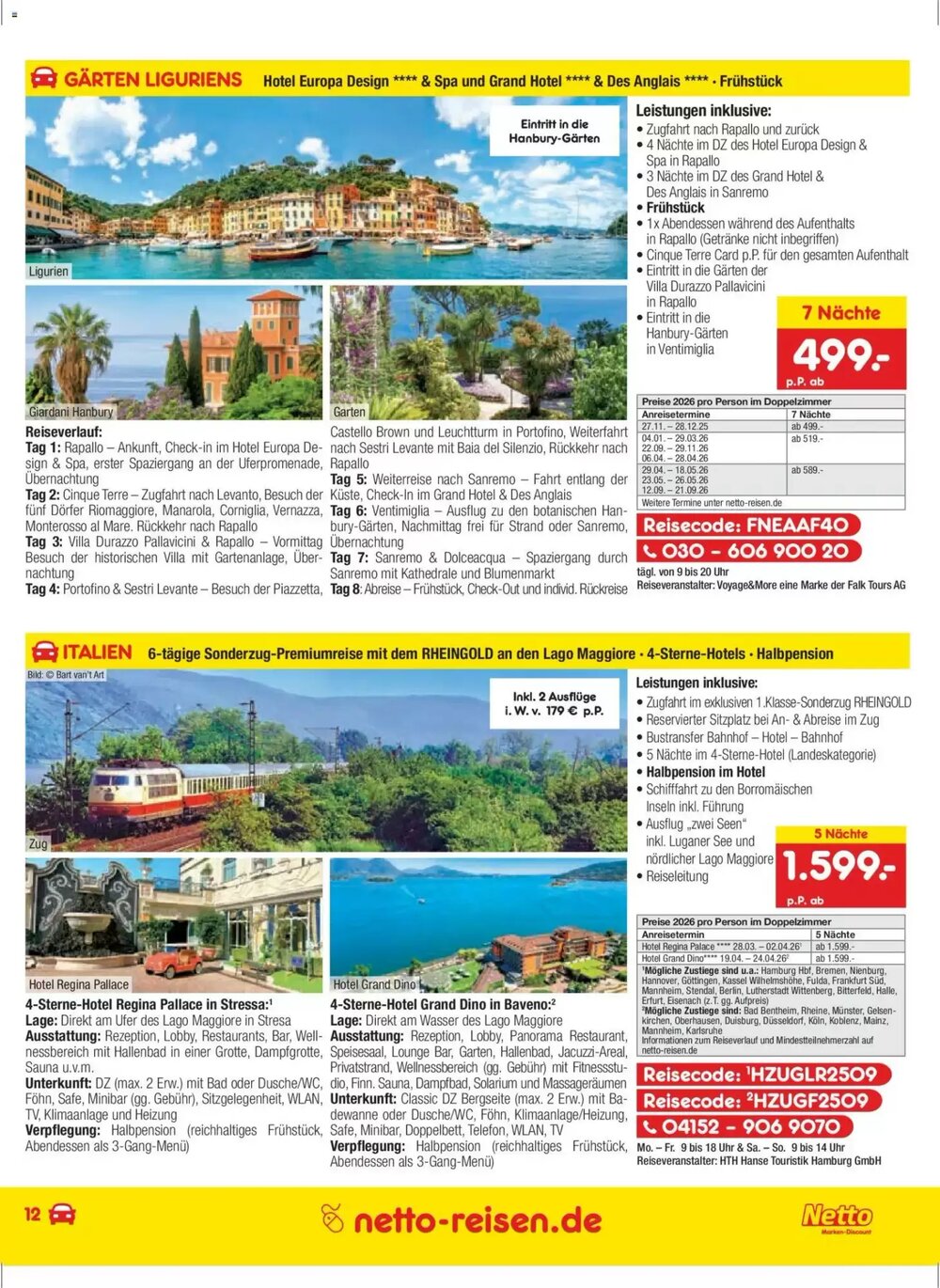 Netto Reisen Prospekt (ab 27.11.2025) zum Blättern - Seite 12