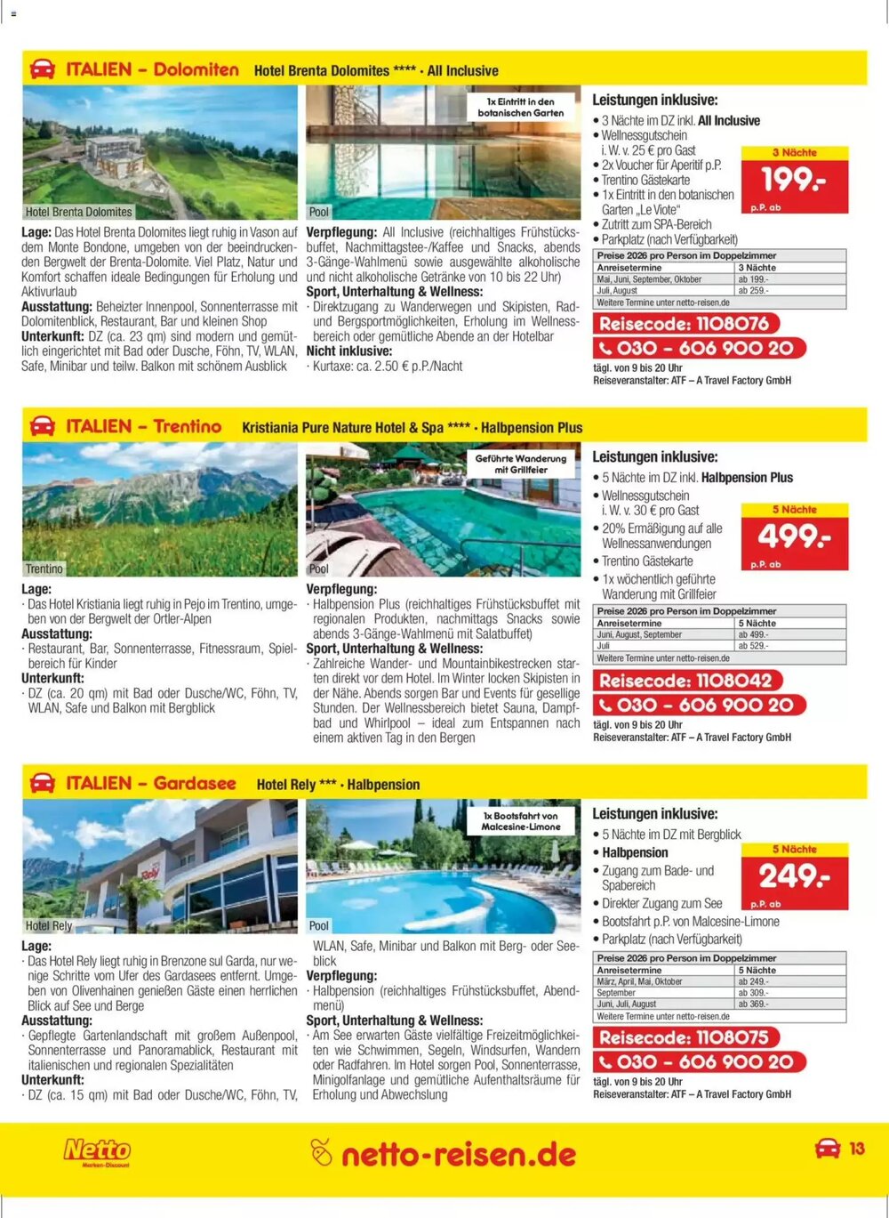 Netto Reisen Prospekt (ab 27.11.2025) zum Blättern - Seite 13