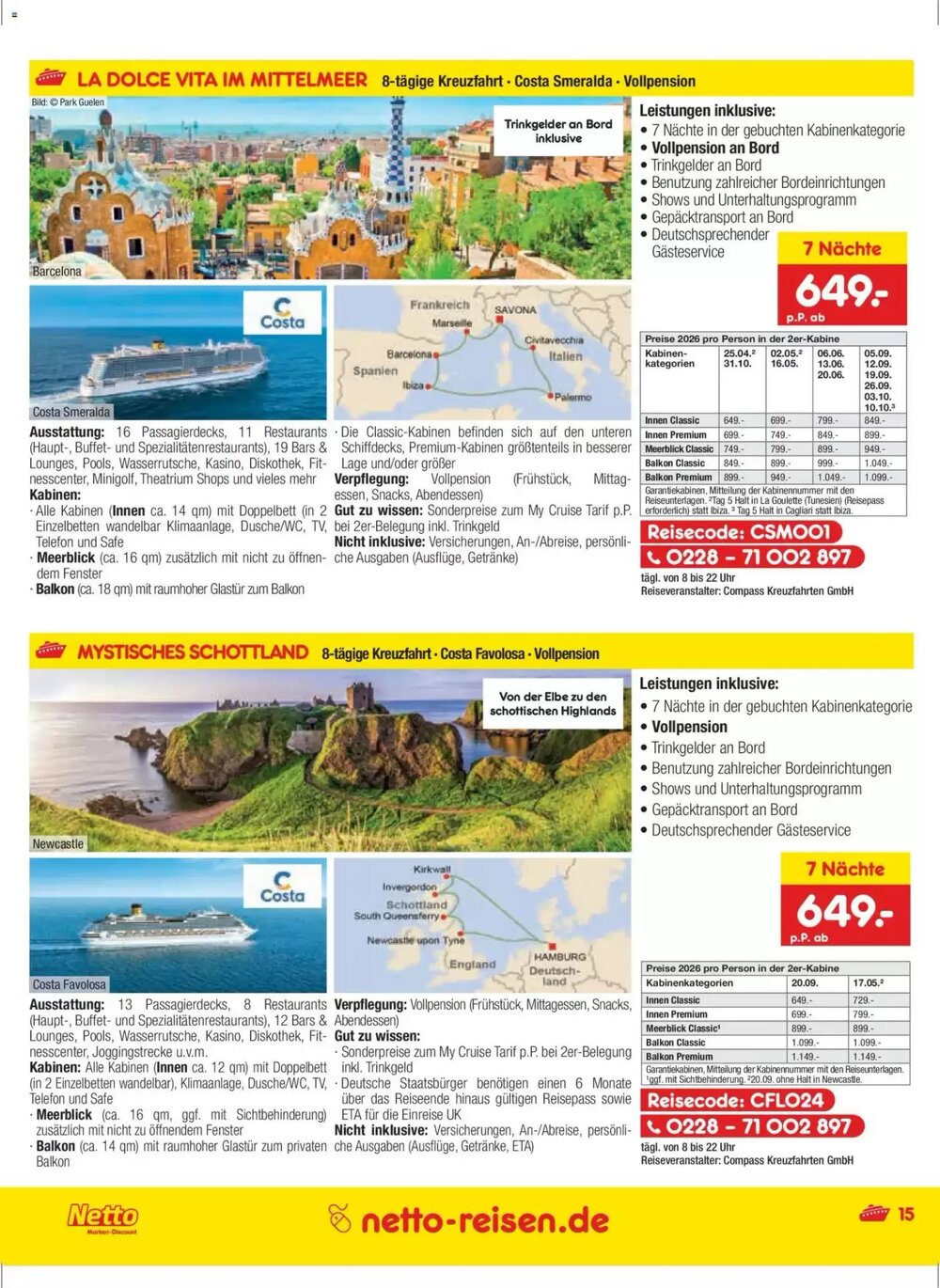 Netto Reisen Prospekt (ab 27.11.2025) zum Blättern - Seite 15