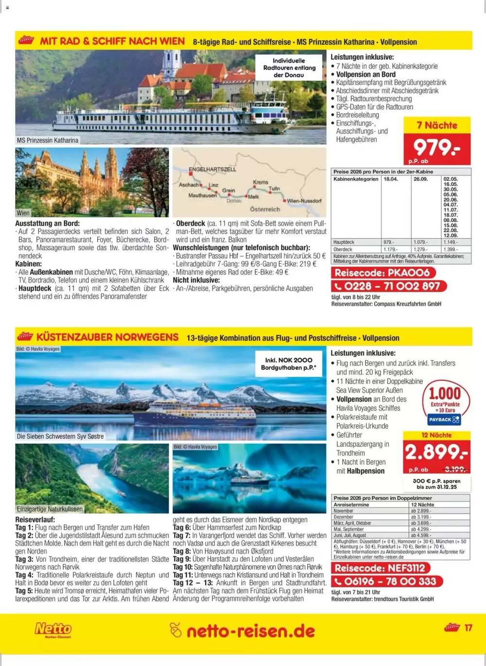 Netto Reisen Prospekt (ab 27.11.2025) zum Blättern - Seite 17