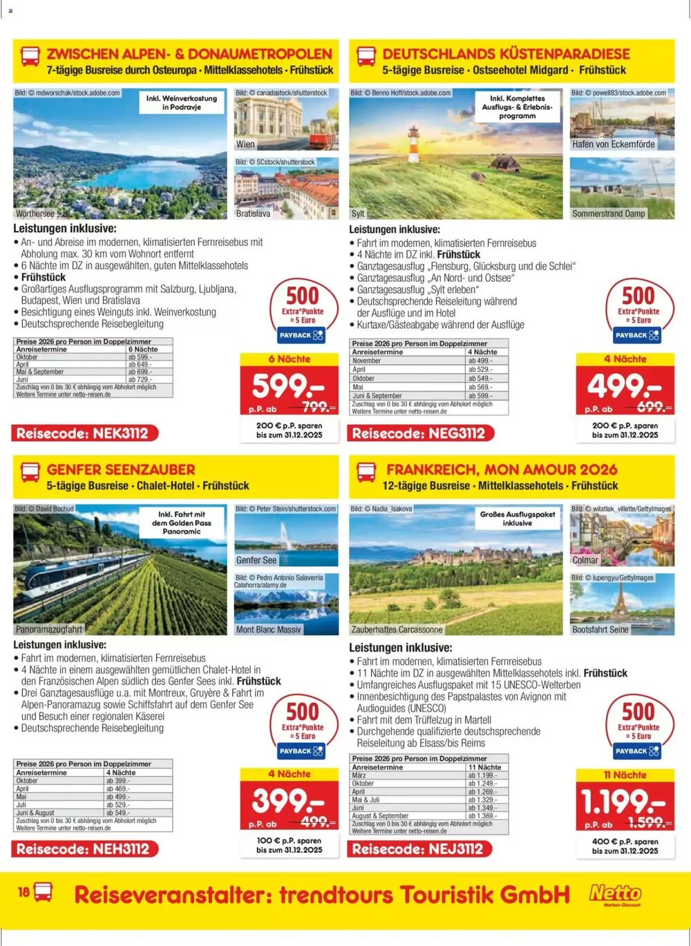 Netto Reisen Prospekt (ab 27.11.2025) zum Blättern - Seite 18