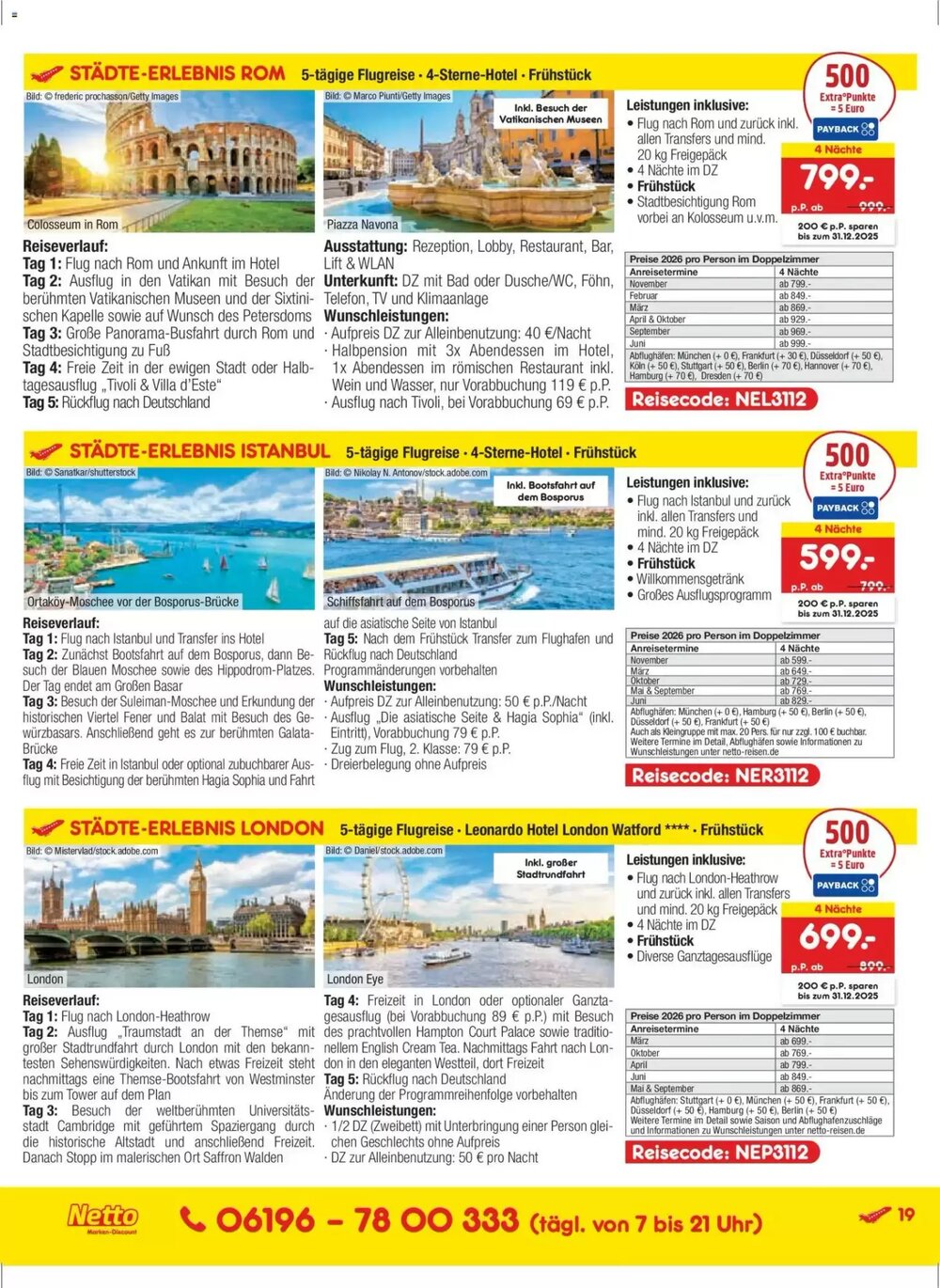 Netto Reisen Prospekt (ab 27.11.2025) zum Blättern - Seite 19