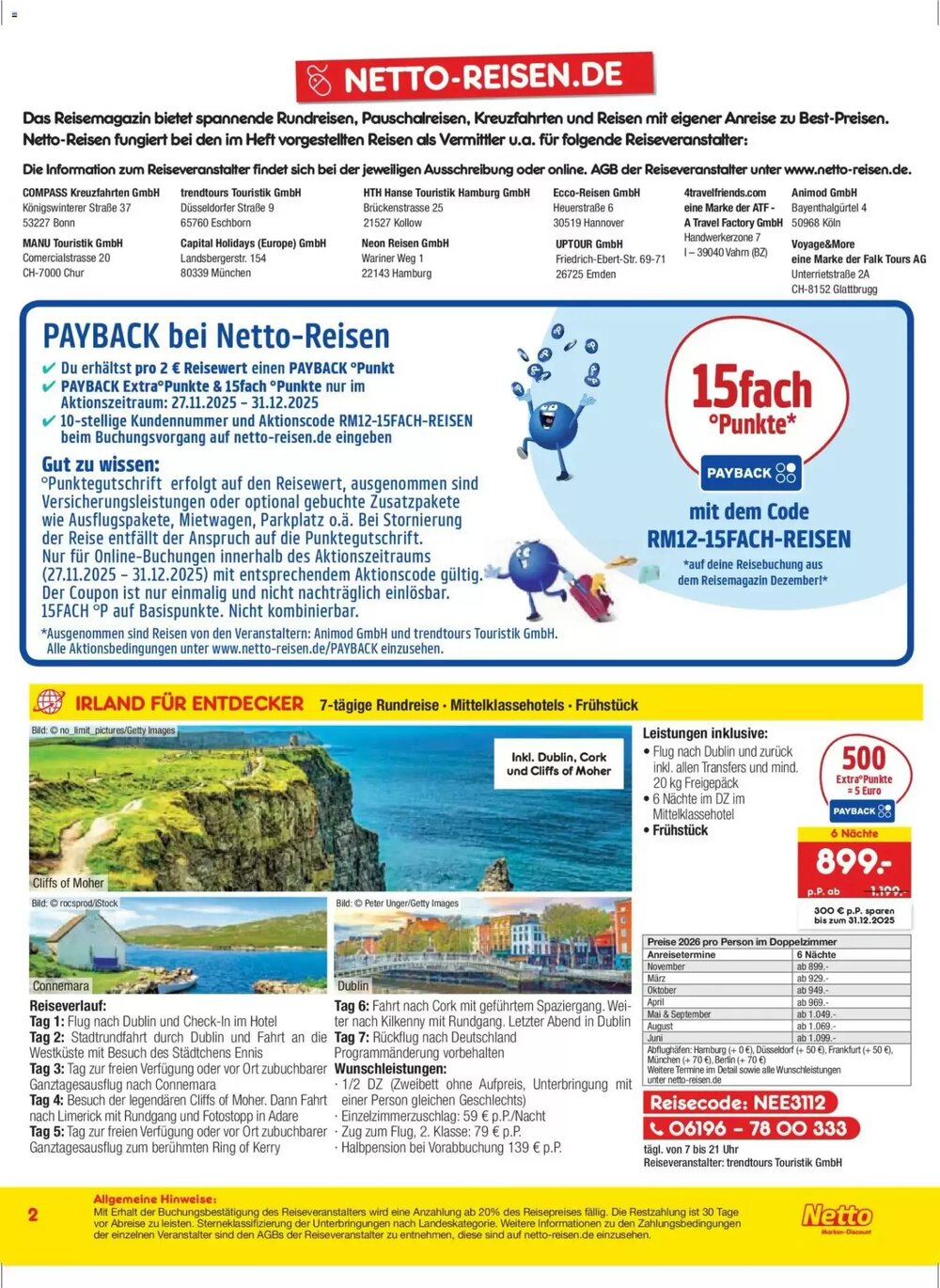 Netto Reisen Prospekt (ab 27.11.2025) zum Blättern - Seite 2