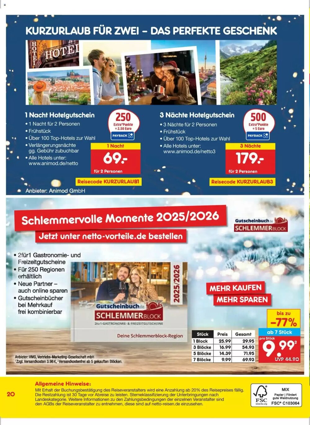 Netto Reisen Prospekt (ab 27.11.2025) zum Blättern - Seite 20