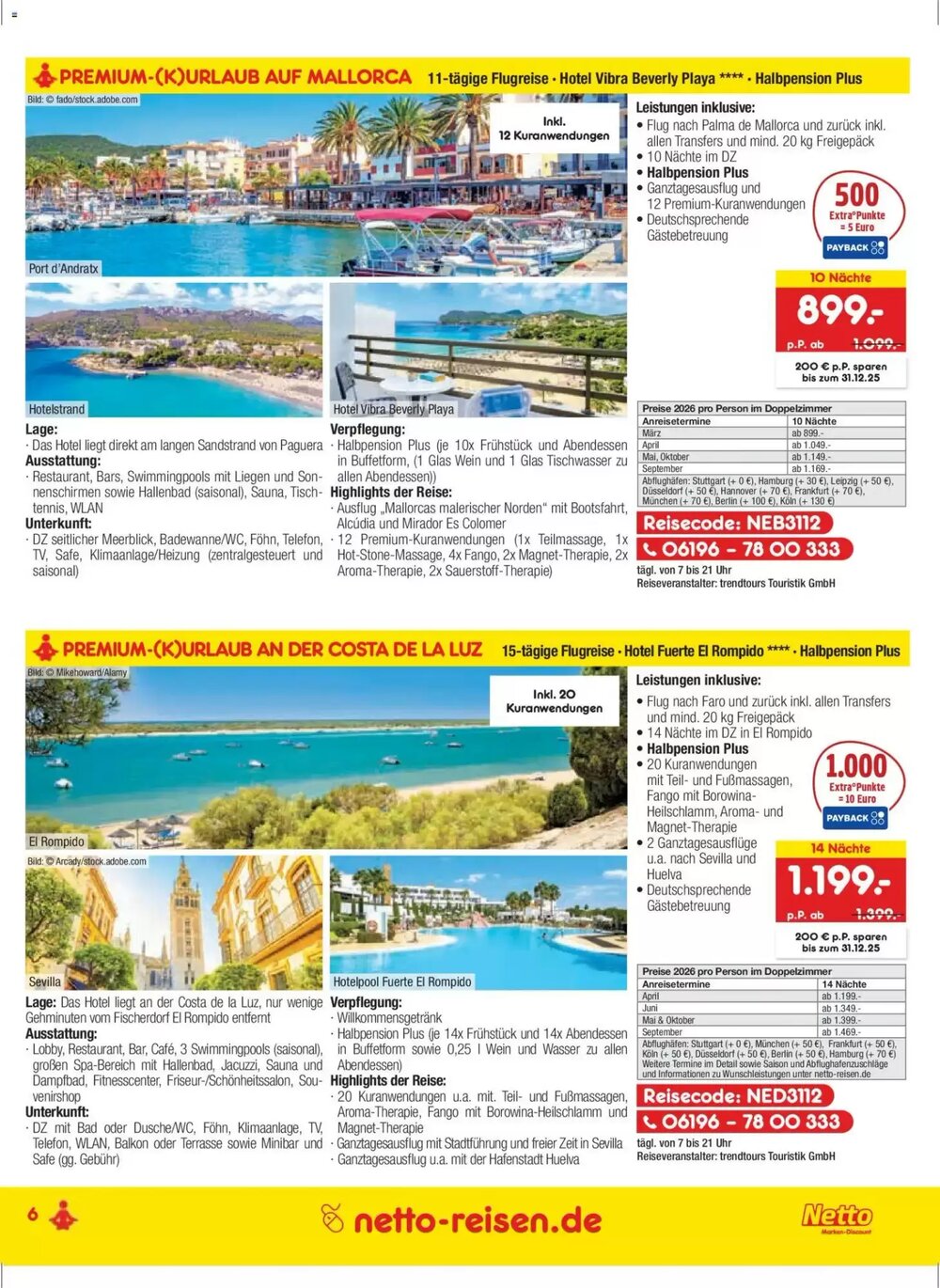Netto Reisen Prospekt (ab 27.11.2025) zum Blättern - Seite 6