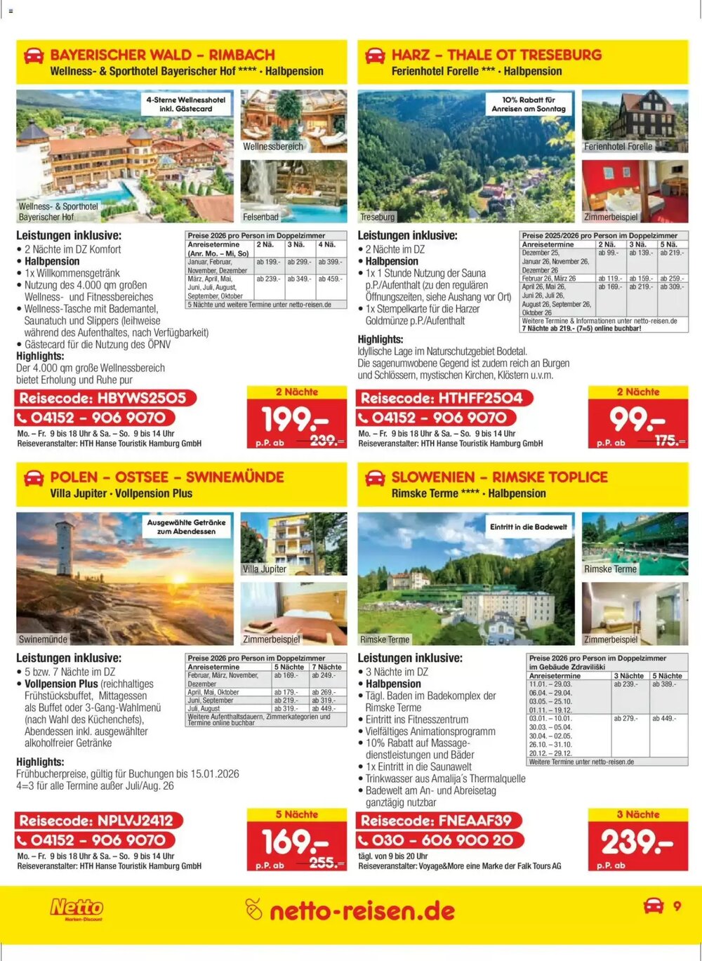 Netto Reisen Prospekt (ab 27.11.2025) zum Blättern - Seite 9