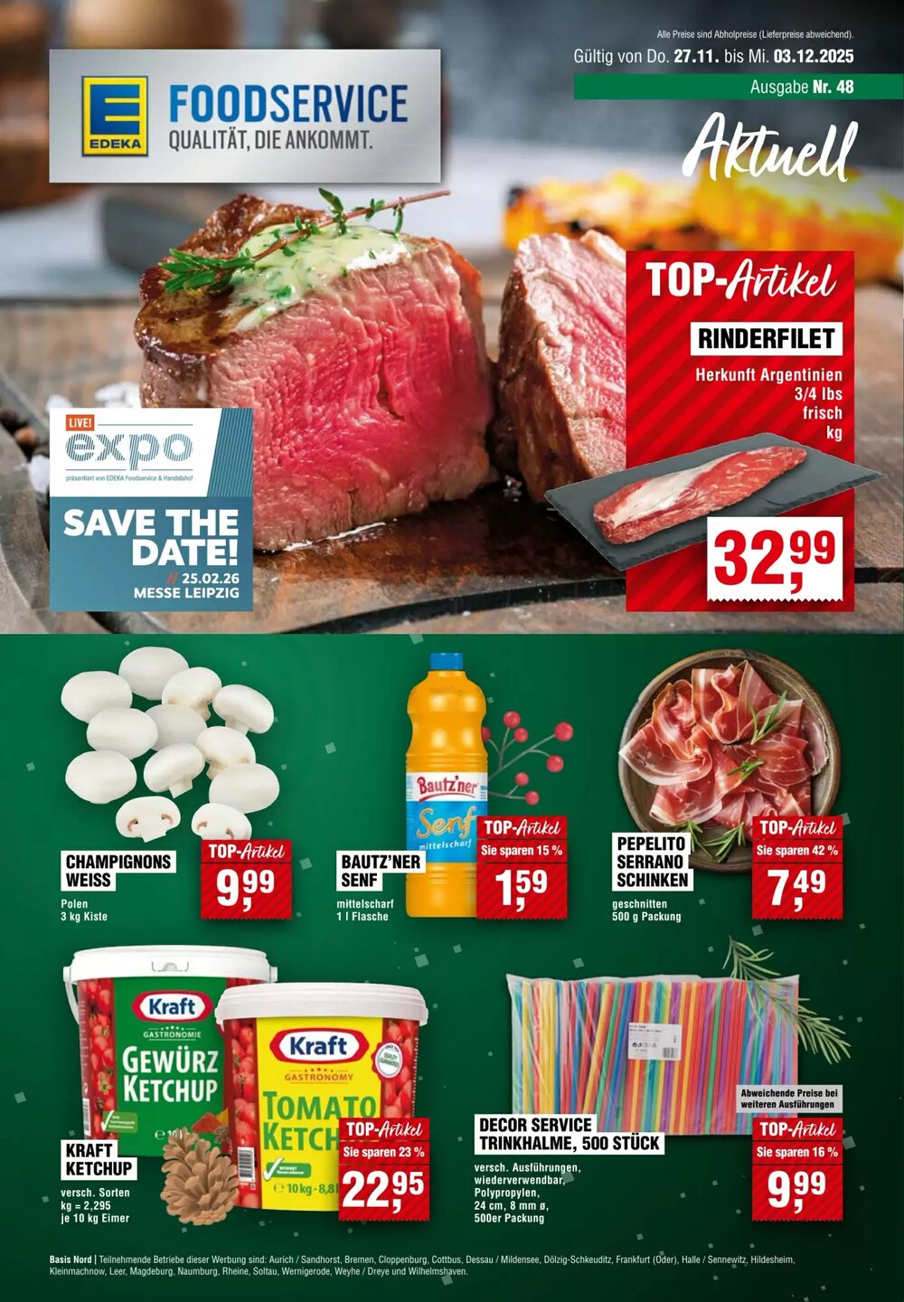 EDEKA Foodservice Prospekt (ab 27.11.2025) zum Blättern - Seite 1