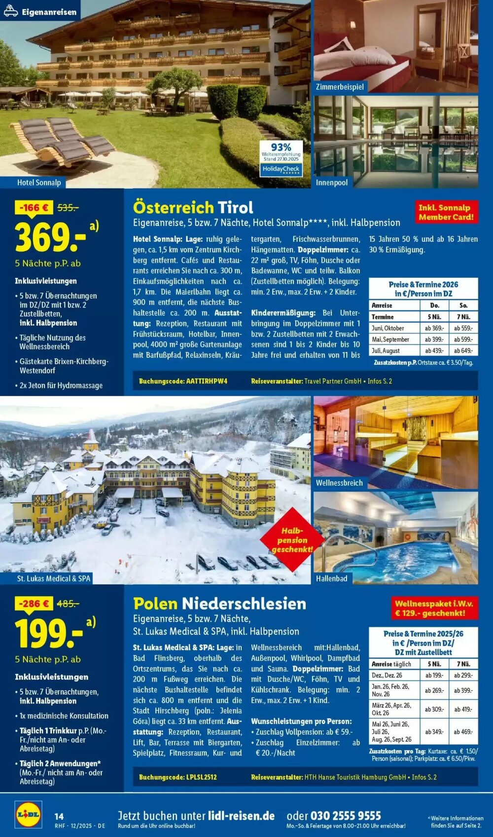 Lidl Reisen Prospekt (ab 28.11.2025) zum Blättern - Seite 14