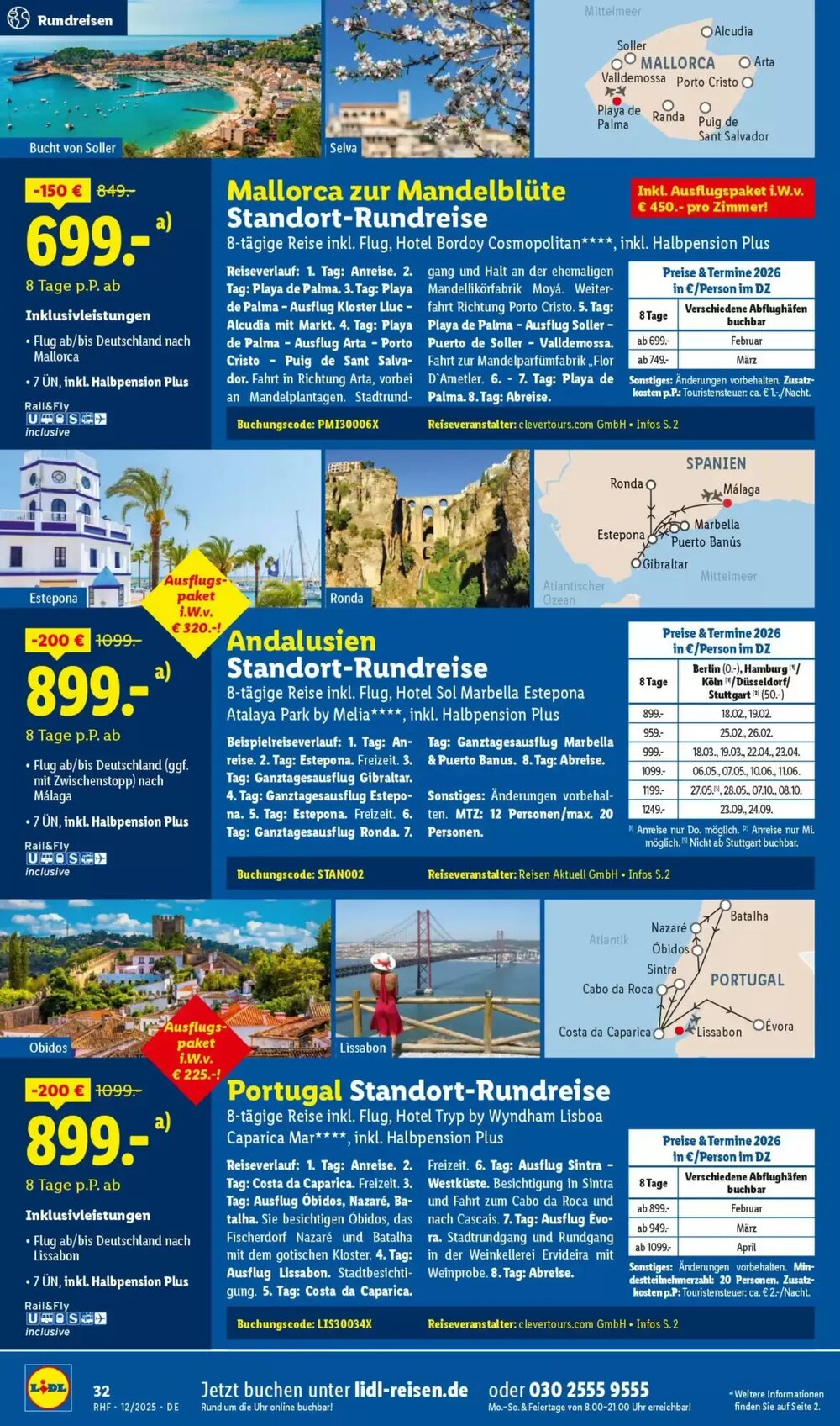 Lidl Reisen Prospekt (ab 28.11.2025) zum Blättern - Seite 32