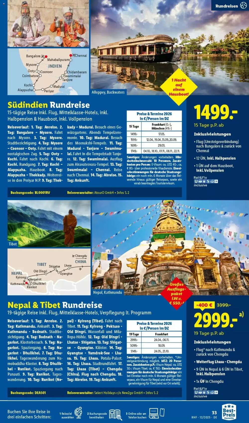 Lidl Reisen Prospekt (ab 28.11.2025) zum Blättern - Seite 33