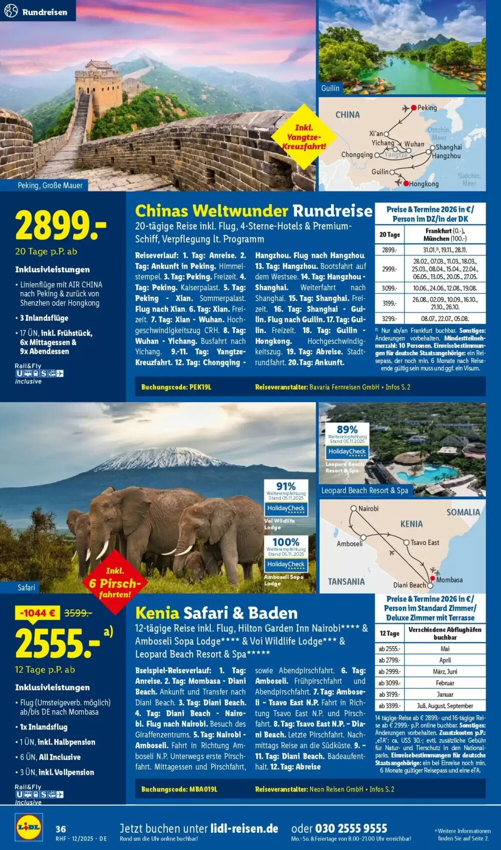 Lidl Reisen Prospekt (ab 28.11.2025) zum Blättern - Seite 36