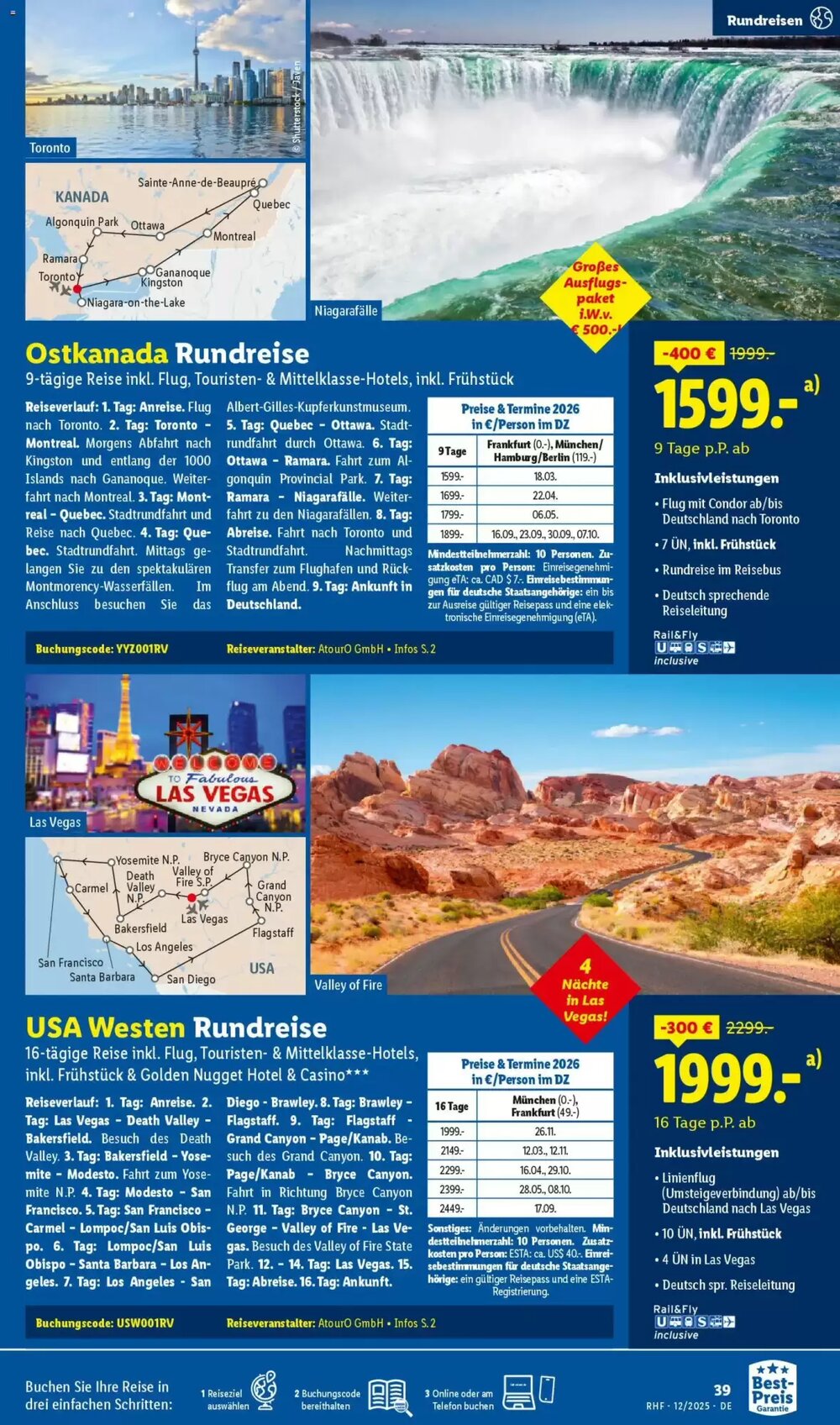 Lidl Reisen Prospekt (ab 28.11.2025) zum Blättern - Seite 39