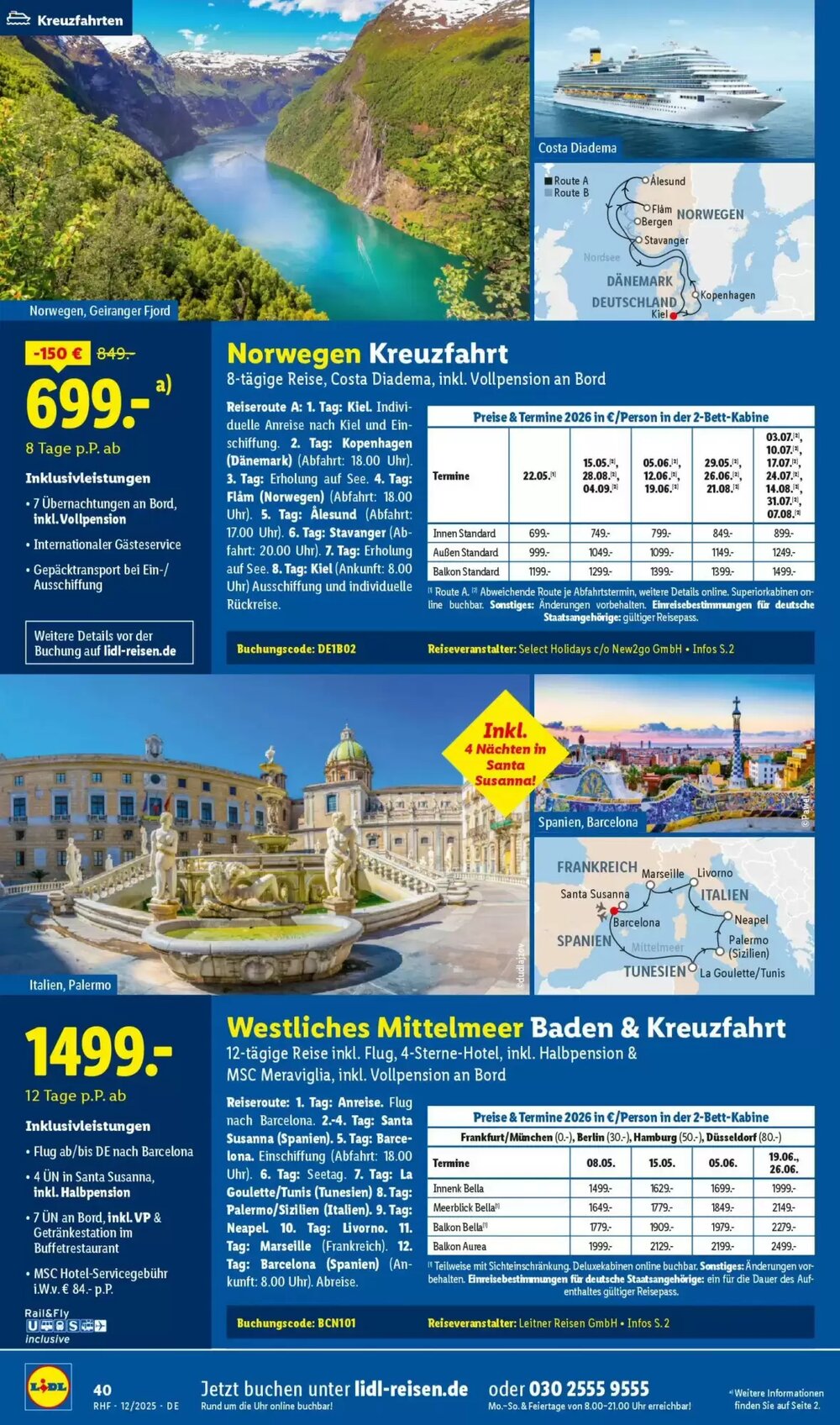 Lidl Reisen Prospekt (ab 28.11.2025) zum Blättern - Seite 40