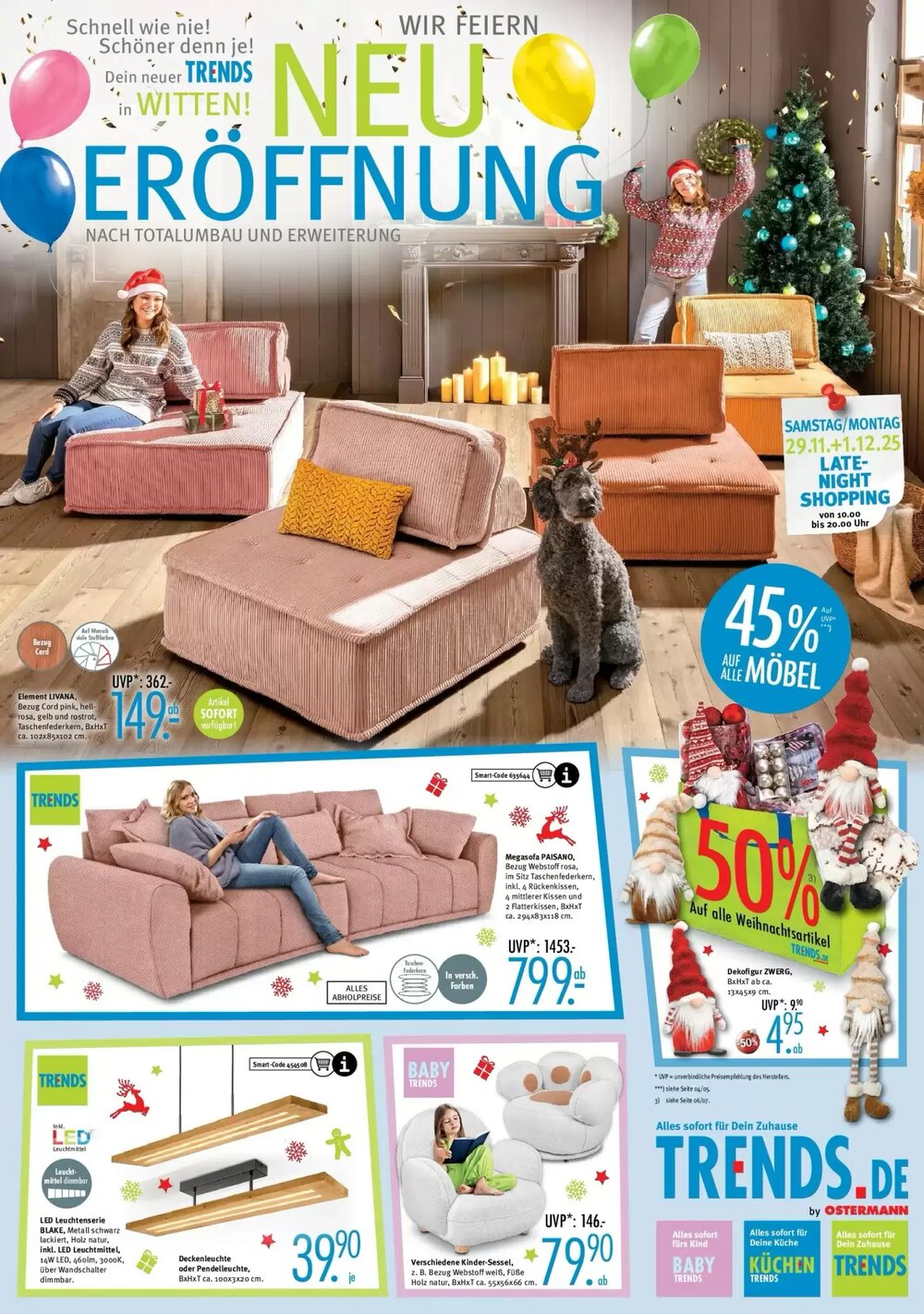 Trends Möbel Prospekt (ab 28.11.2025) zum Blättern - Seite 1