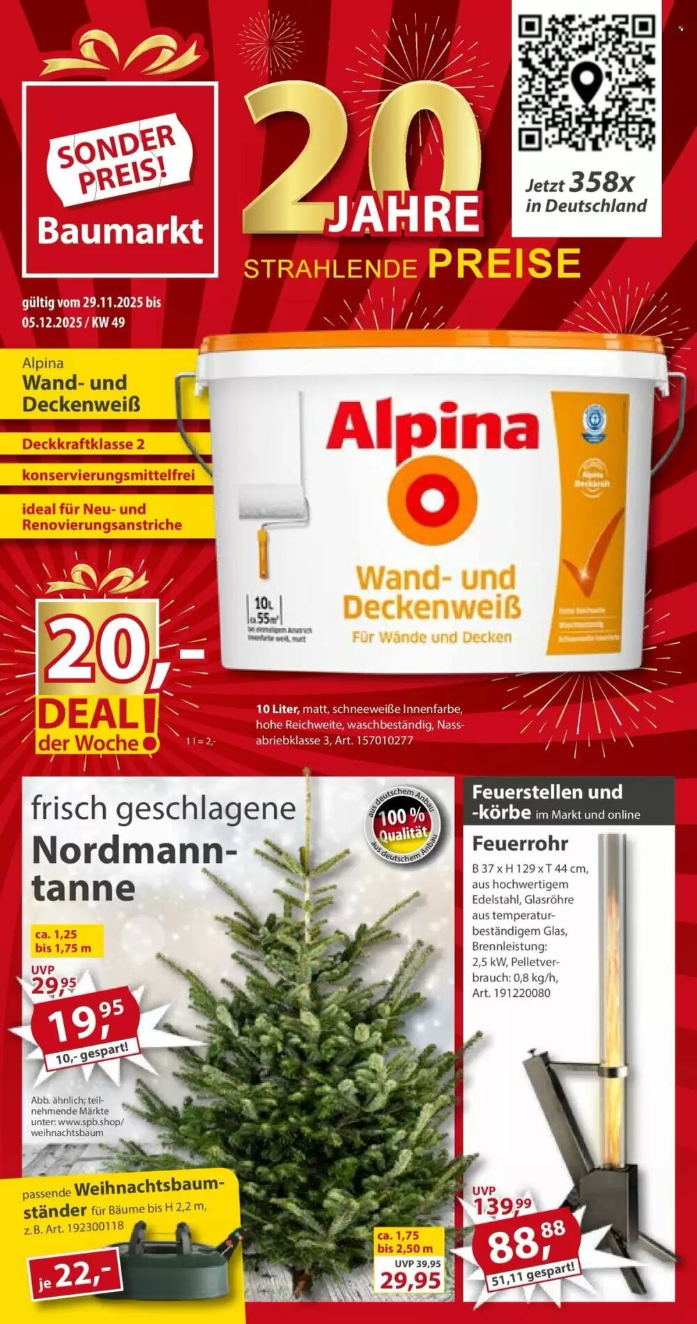 Sonderpreis Baumarkt Prospekt (ab 29.11.2025) zum Blättern - Seite 1
