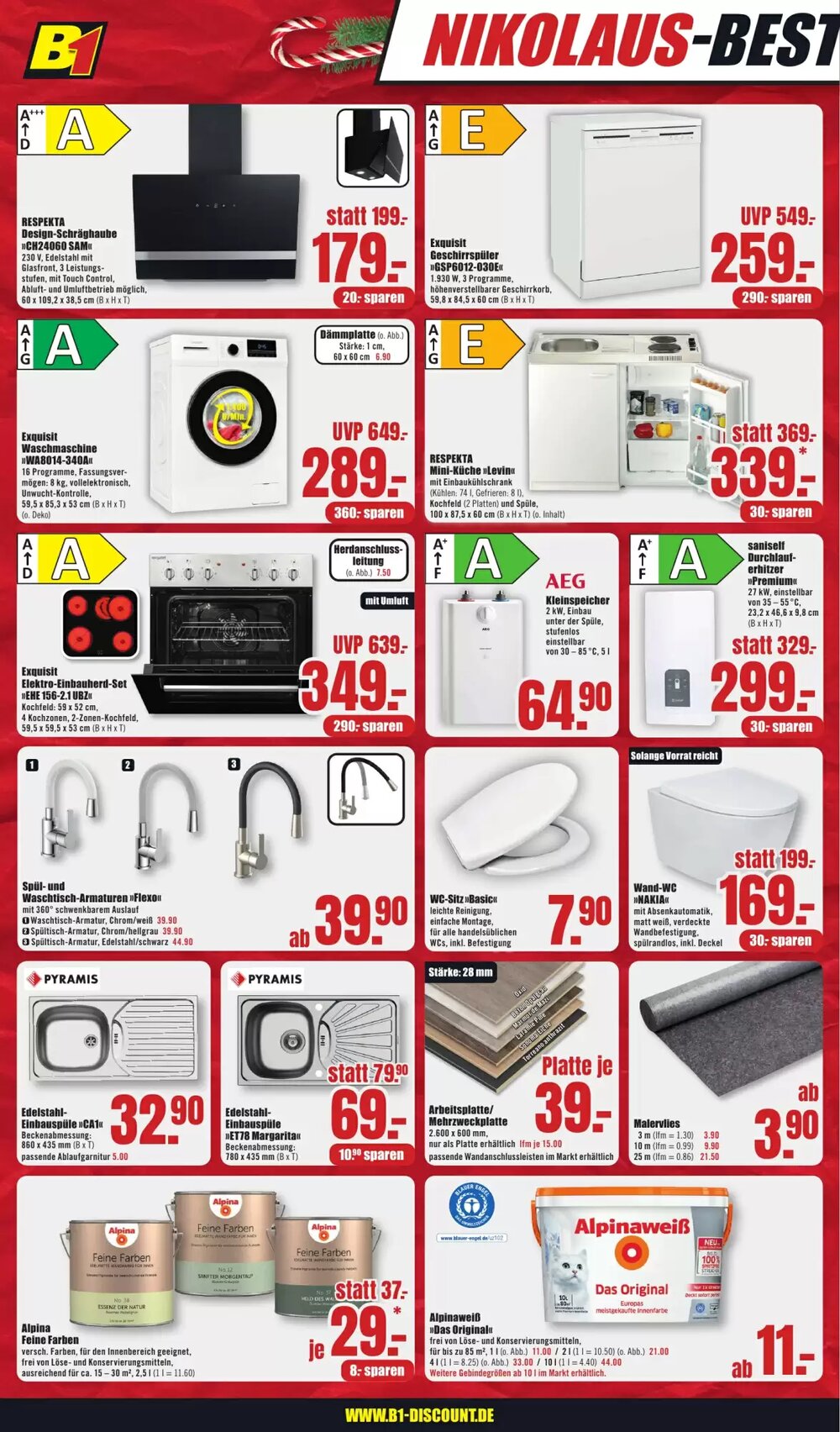 B1 Discount Baumarkt Prospekt (ab 29.11.2025) zum Blättern - Seite 2