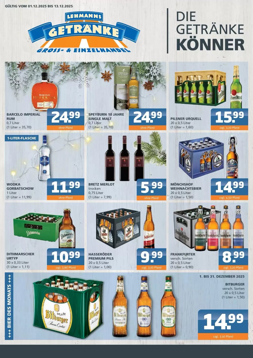 Getränke Lehmann Prospekt (ab 30.11.2025) zum Blättern - Seite 1