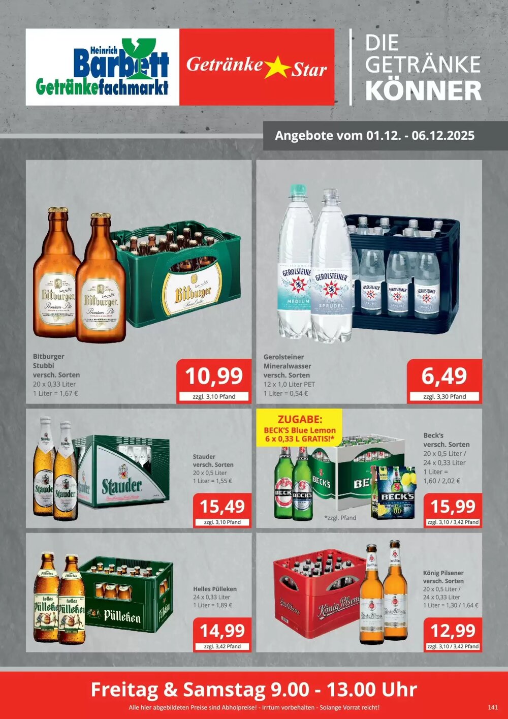 Getränke Star Prospekt (ab 30.11.2025) zum Blättern - Seite 1