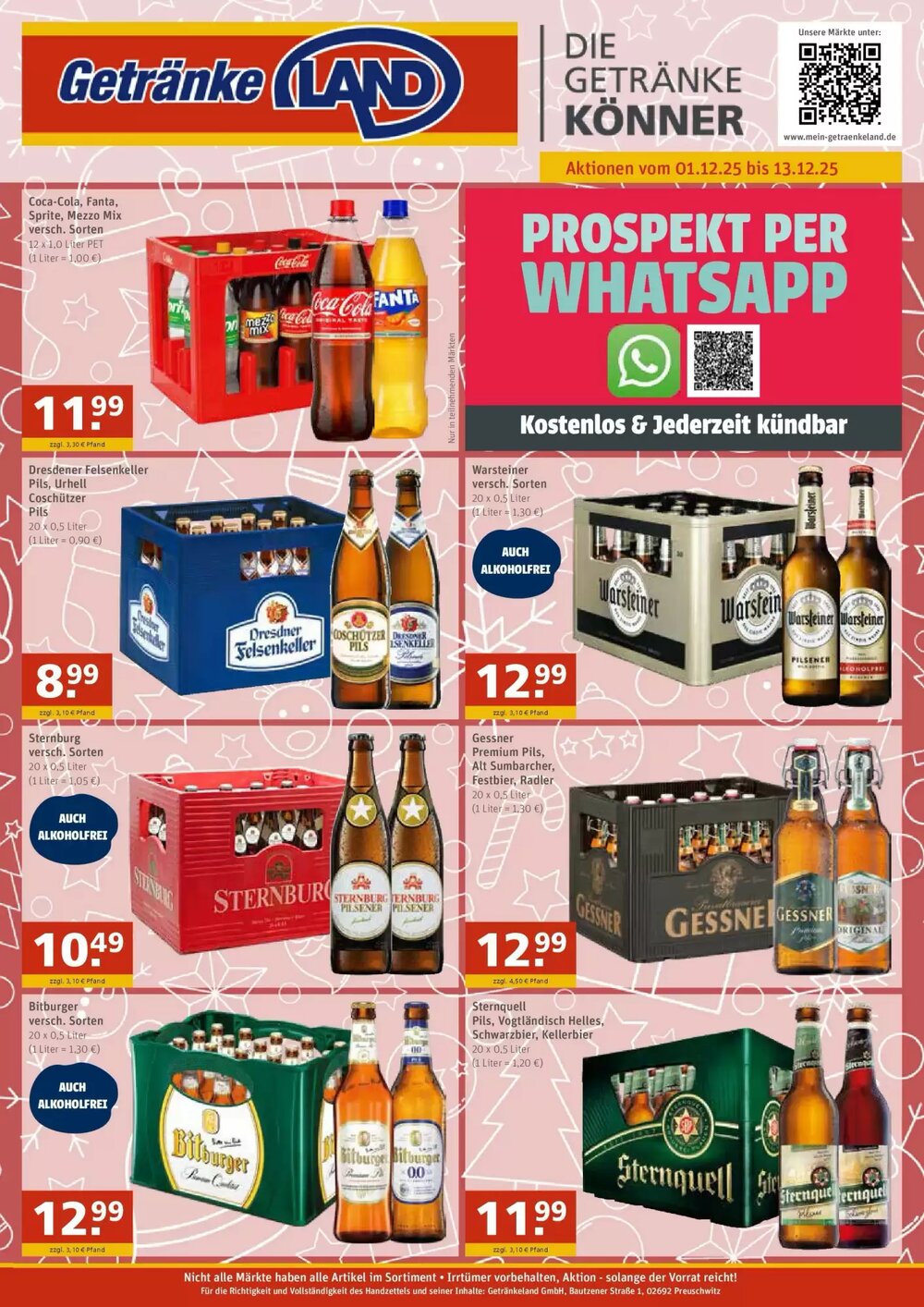 Getränkeland Prospekt (ab 30.11.2025) zum Blättern - Seite 1