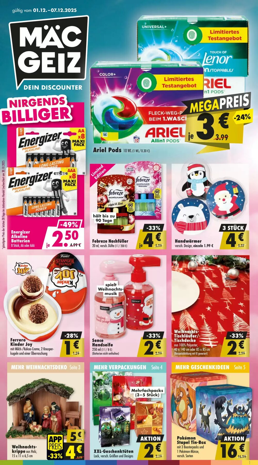 Mäc Geiz Prospekt (ab 01.12.2025) zum Blättern - Seite 1