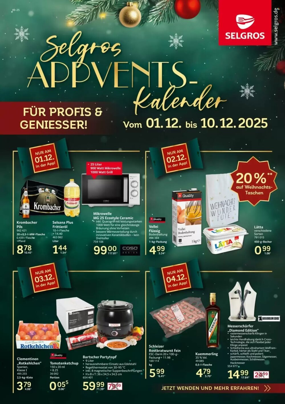 Selgros Prospekt (ab 01.12.2025) zum Blättern - Seite 1